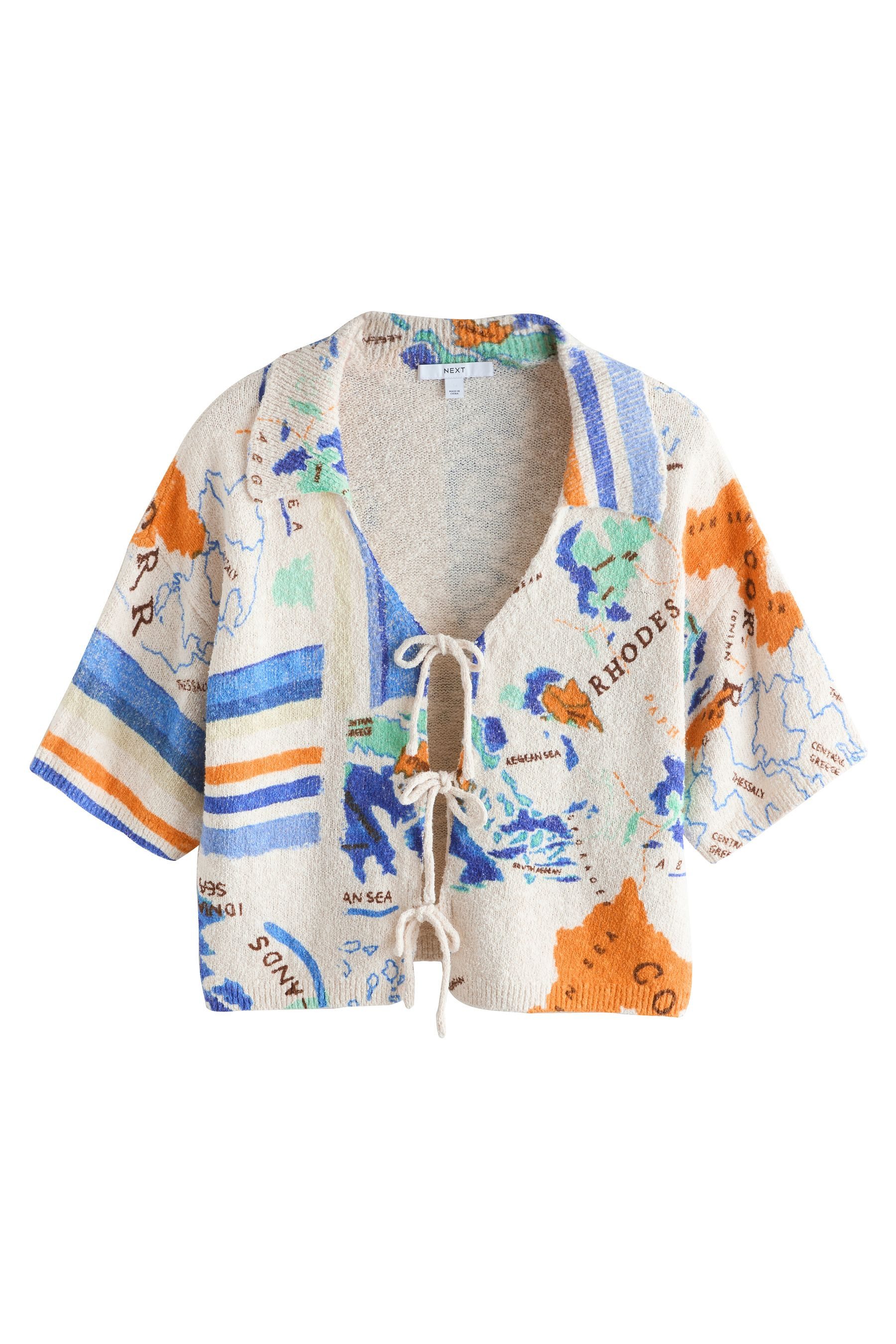 Next Bade-Shirt Frottee-Shirt mit Bindedetail vorne (1-St)