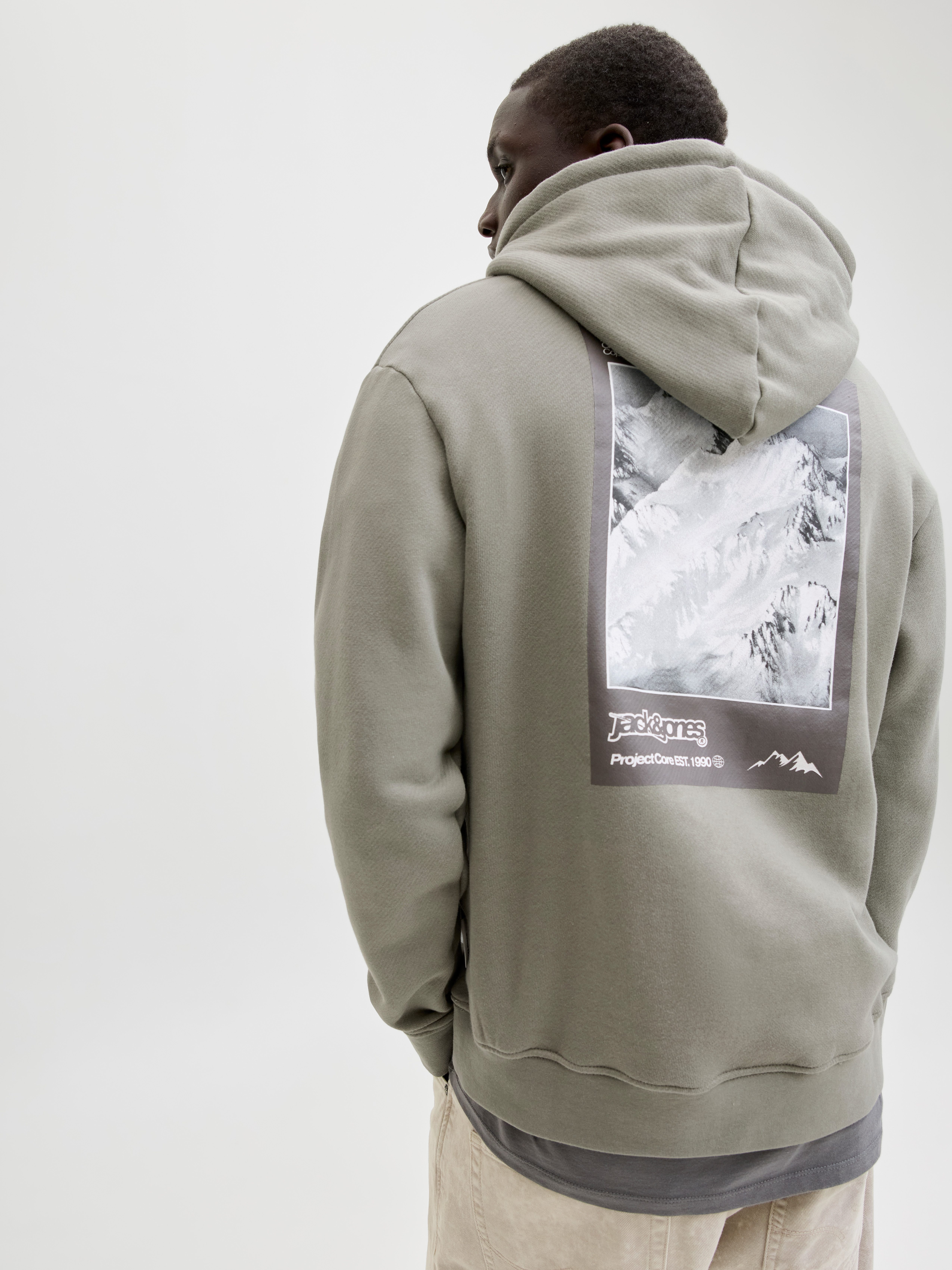 Jack & Jones Kapuzensweatshirt JCOFLARE BACK PHOTO PRINT SWEAT HOOD günstig online kaufen