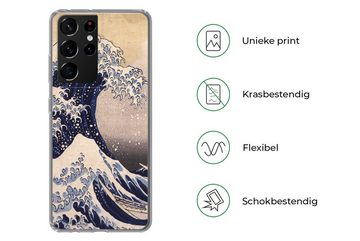 MuchoWow Handyhülle Die große Kluft von Kanagawa - Gemälde von Katsushika Hokusai, Phone Case, Handyhülle Samsung Galaxy S21 Ultra, Silikon, Schutzhülle