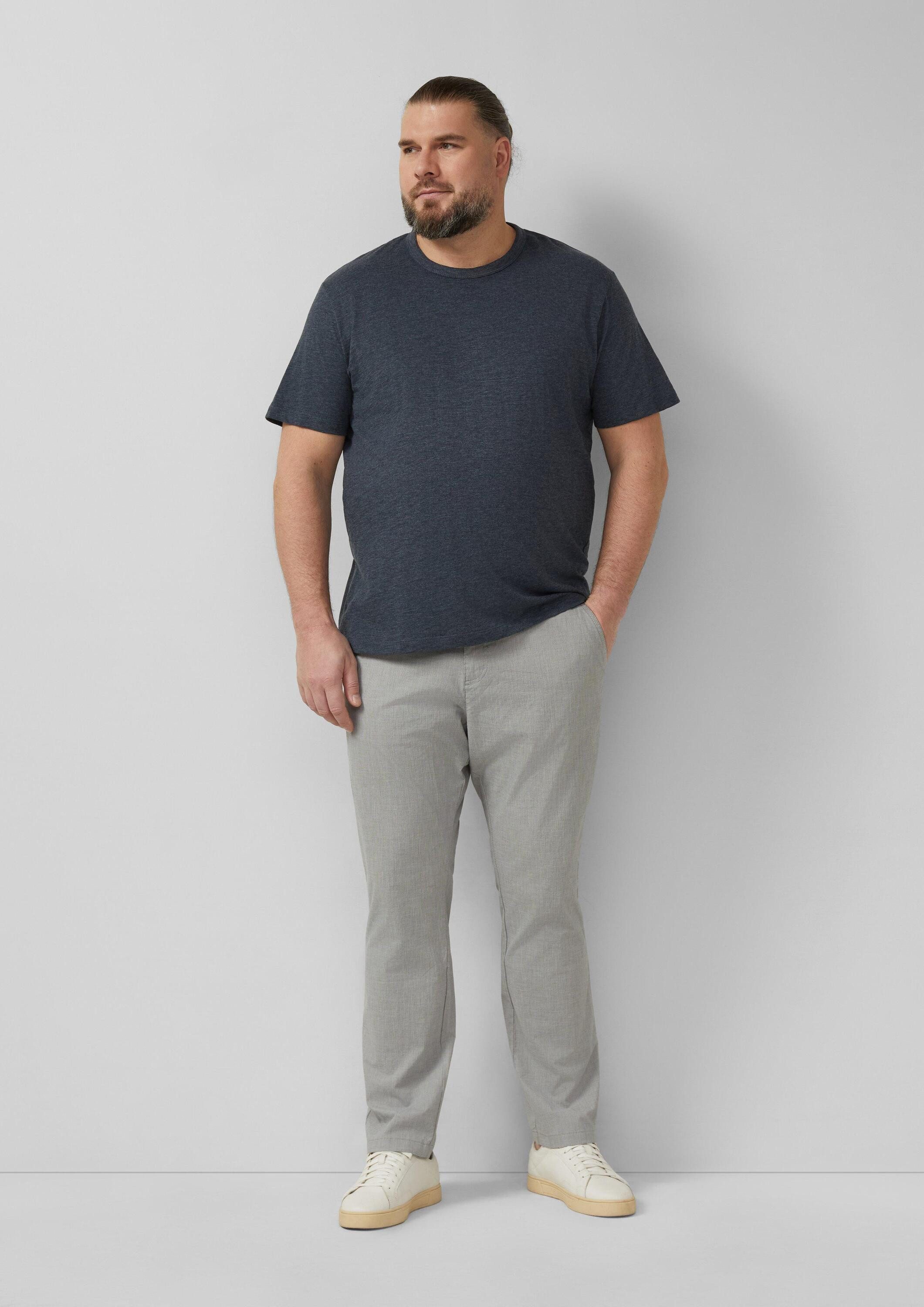 s.Oliver Chinos Hose DETROIT Detroit: Relaxed Fit gemusterte Chino mit Elastikbund