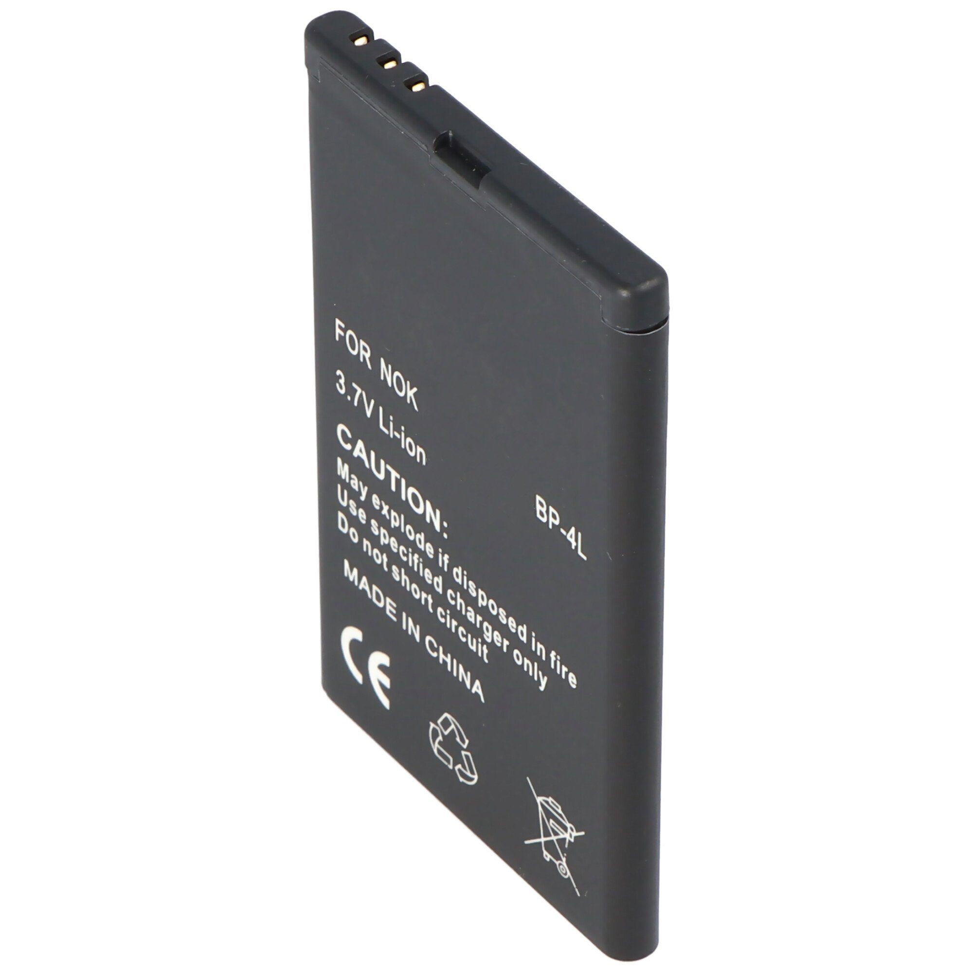 AccuCell AccuCell Akku passend 1000mAh Akku BP-4L, E63 V) E61i, (3,7 mAh 1000 für Nokia