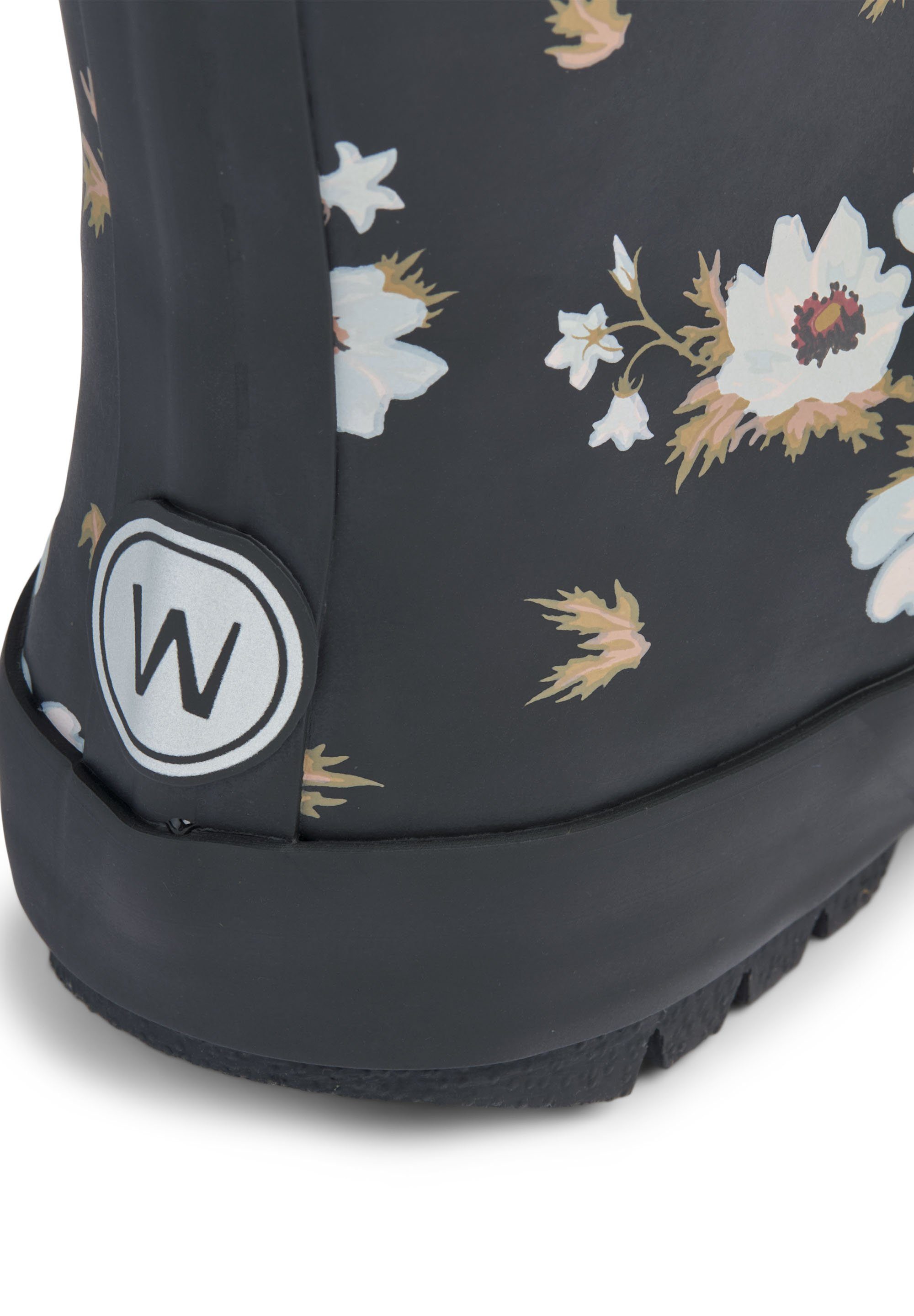 WHEAT Gummistiefel flowers Thermo Wasserdicht black Print