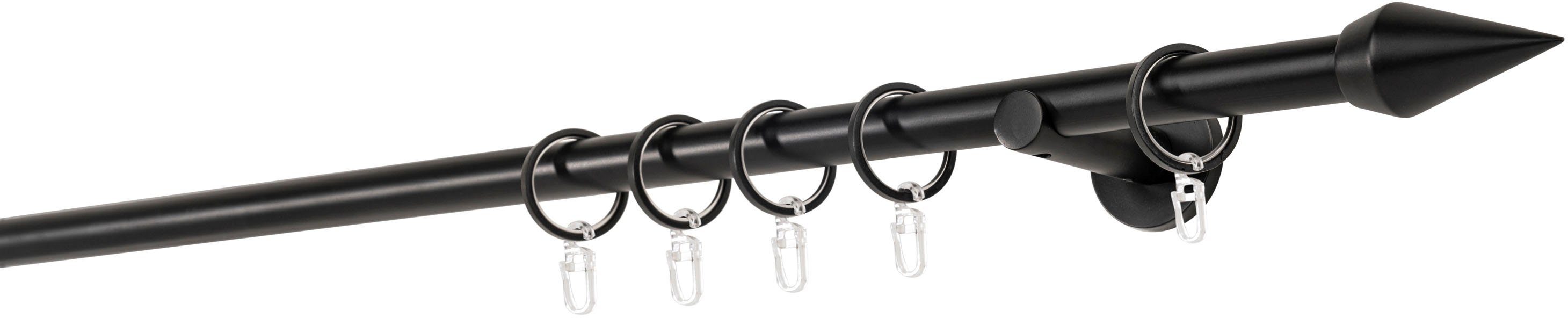 mydeco Gardinenstange 20mm Point Wandträger 6,5 cm, 1-läufig, Fixmaß, verschraubt
