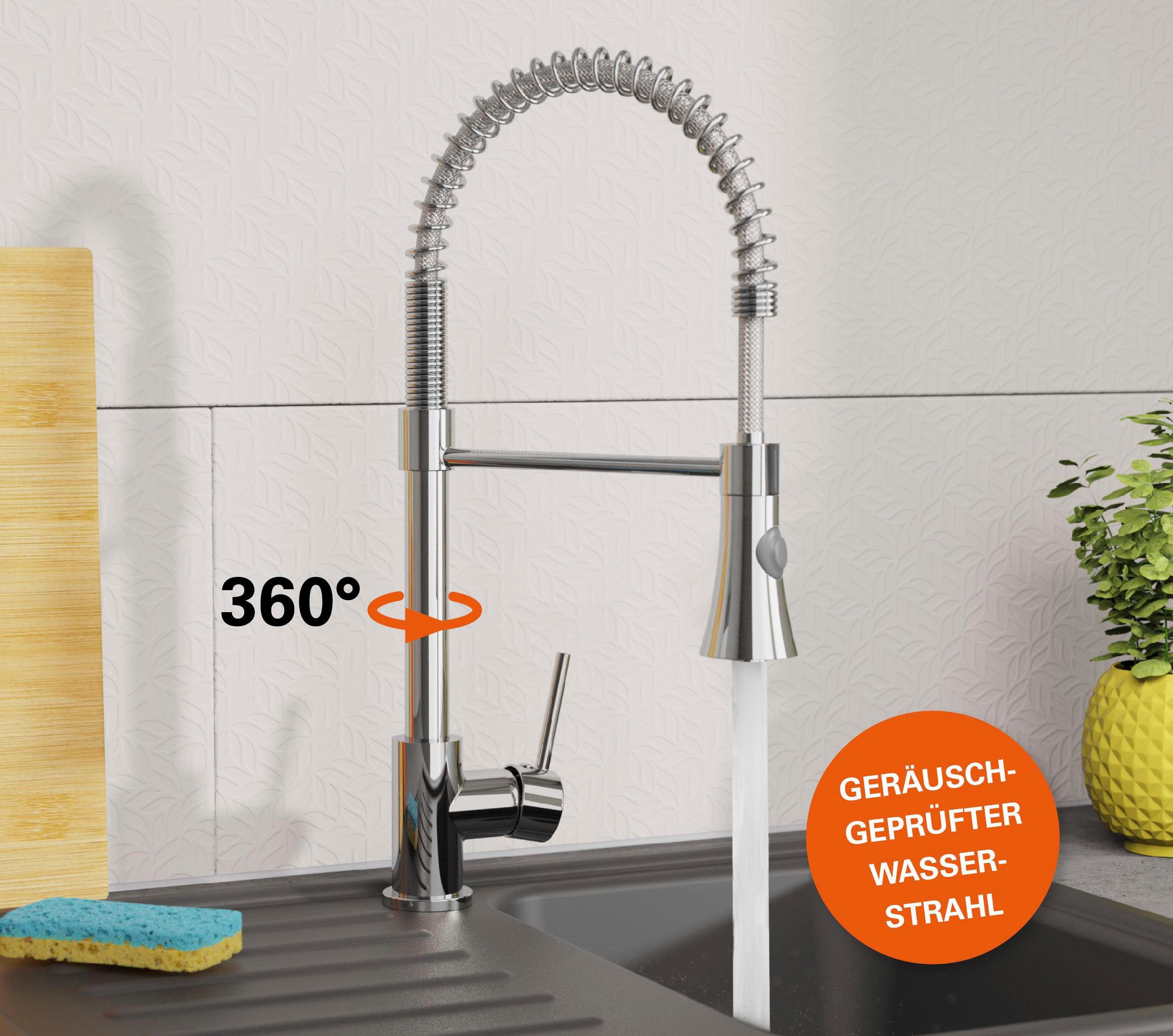 Eisl Spültischarmatur LEON Wasserhahn ausziehbar, 360° günstig online kaufen