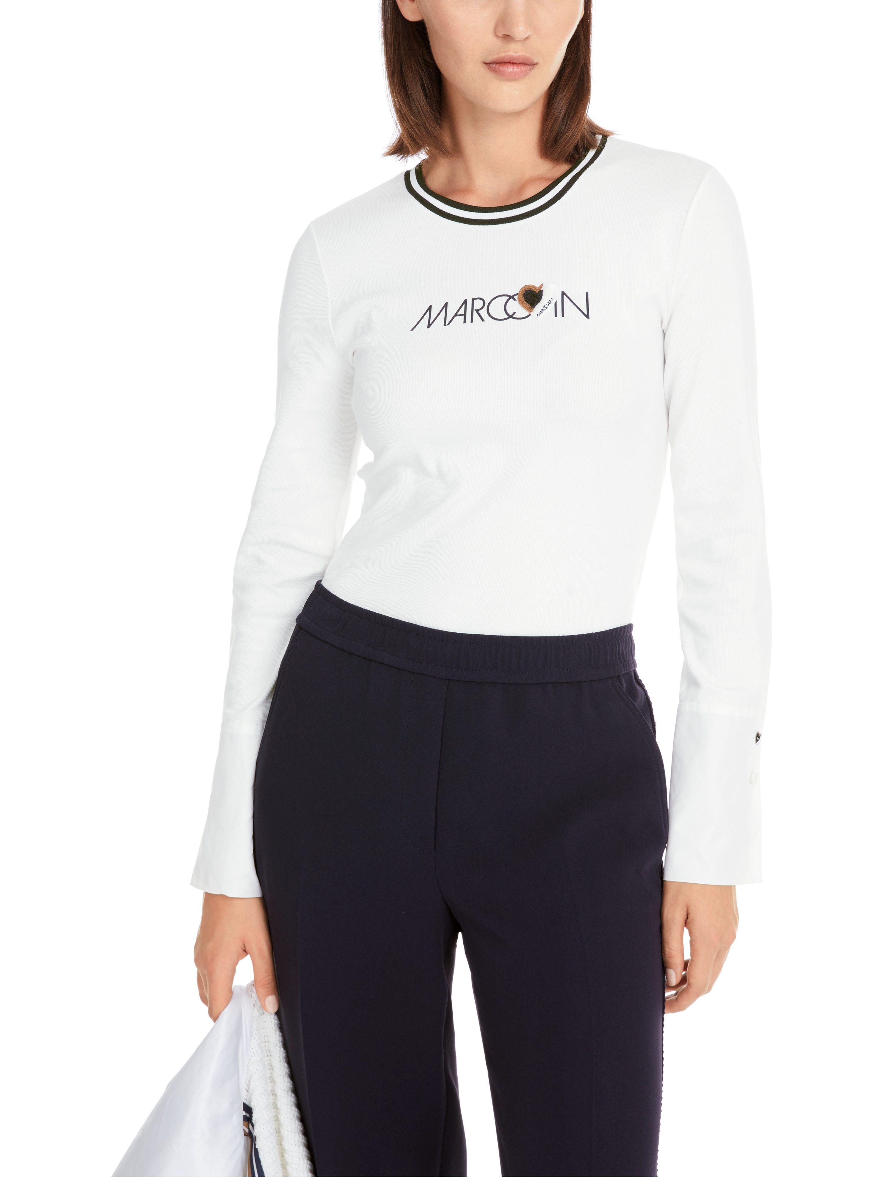 Marc Cain Langarmshirt "Heartbreaker" Premium Damenmode günstig online kaufen