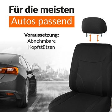 Upgrade4cars Autositzbezug Auto-Sitzbezüge Vordersitze, 4-teilig, Auto-Schonbezüge Set für Fahrersitz & Beifahrer