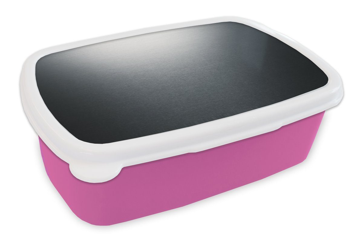 rosa Grau, Kinder, (2-tlg), Kunststoff, Brotbox - Brotdose MuchoWow für Erwachsene, Mädchen, Kunststoff Snackbox, Lunchbox Linie Metalldruck -