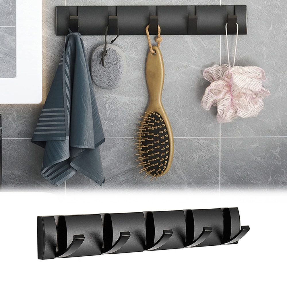 PRIISF Kleiderhaken Klappbar Platzsparende Garderobenleiste Wandgarderobe günstig online kaufen