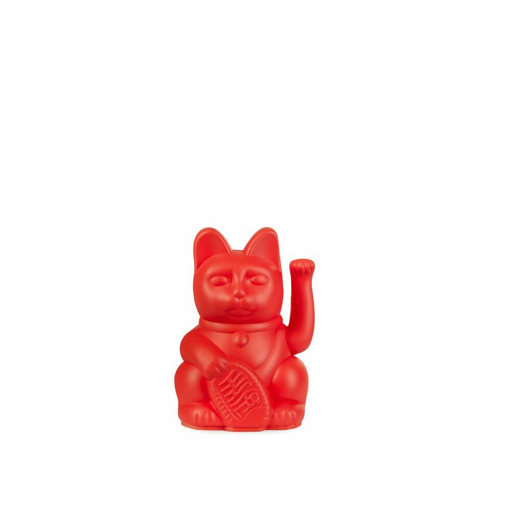 Donkey Products Winkekatze Lucky Cat Mini Maneki Neko Rot, Größe: 6,7 x 5,2  x 9,8 cm