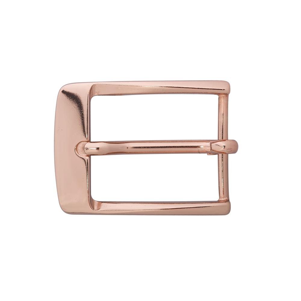 FREDERIC HERMANO Gürtelschnalle 30mm Zamak Gold - Buckle Florenz - 329807900020 Metall glänzend poliert roségold glatt klassisch halbrunde Schließe