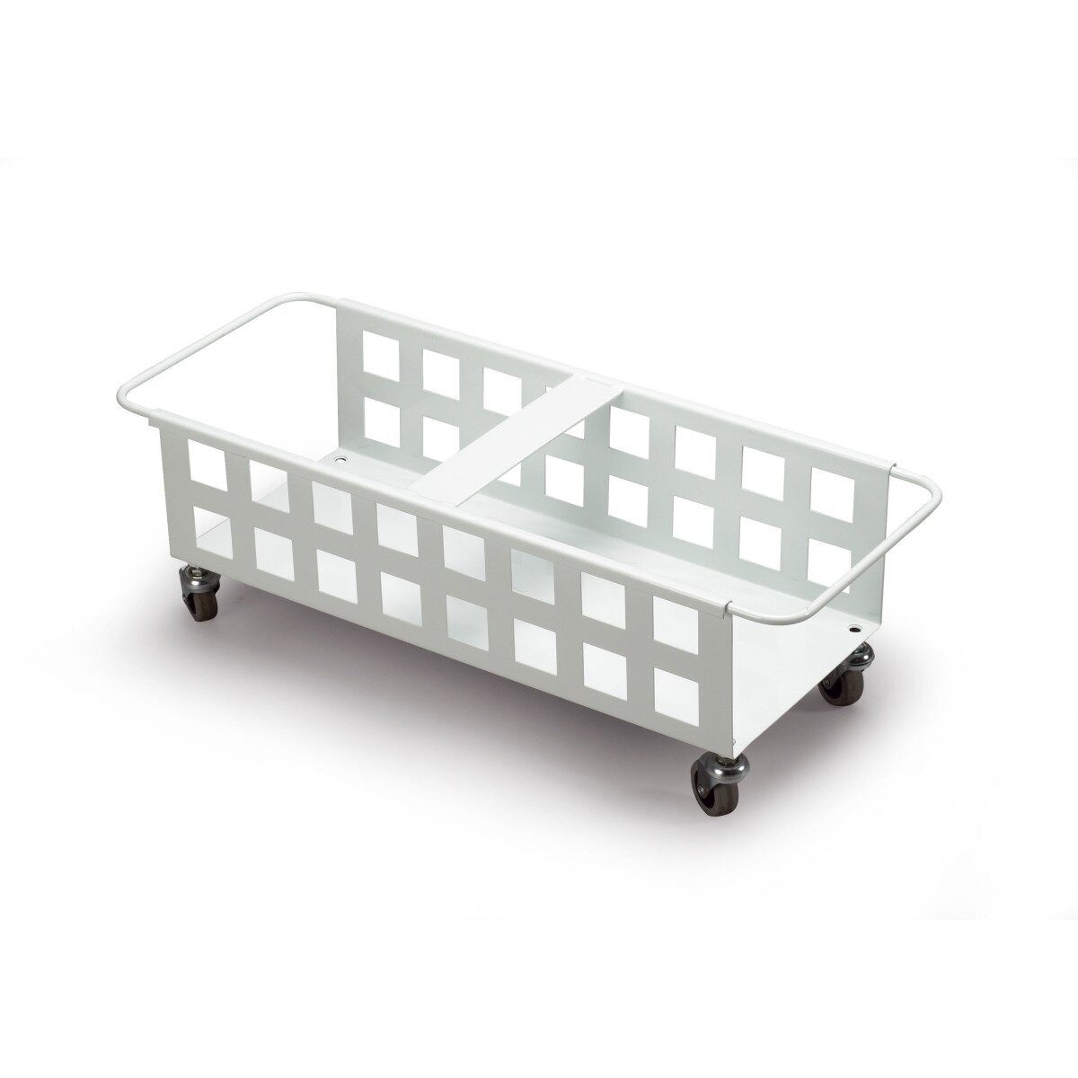 DURABLE Papierkorb Fahrwagen Durabin Square Trolley Duo 40 mit Rollen weiß