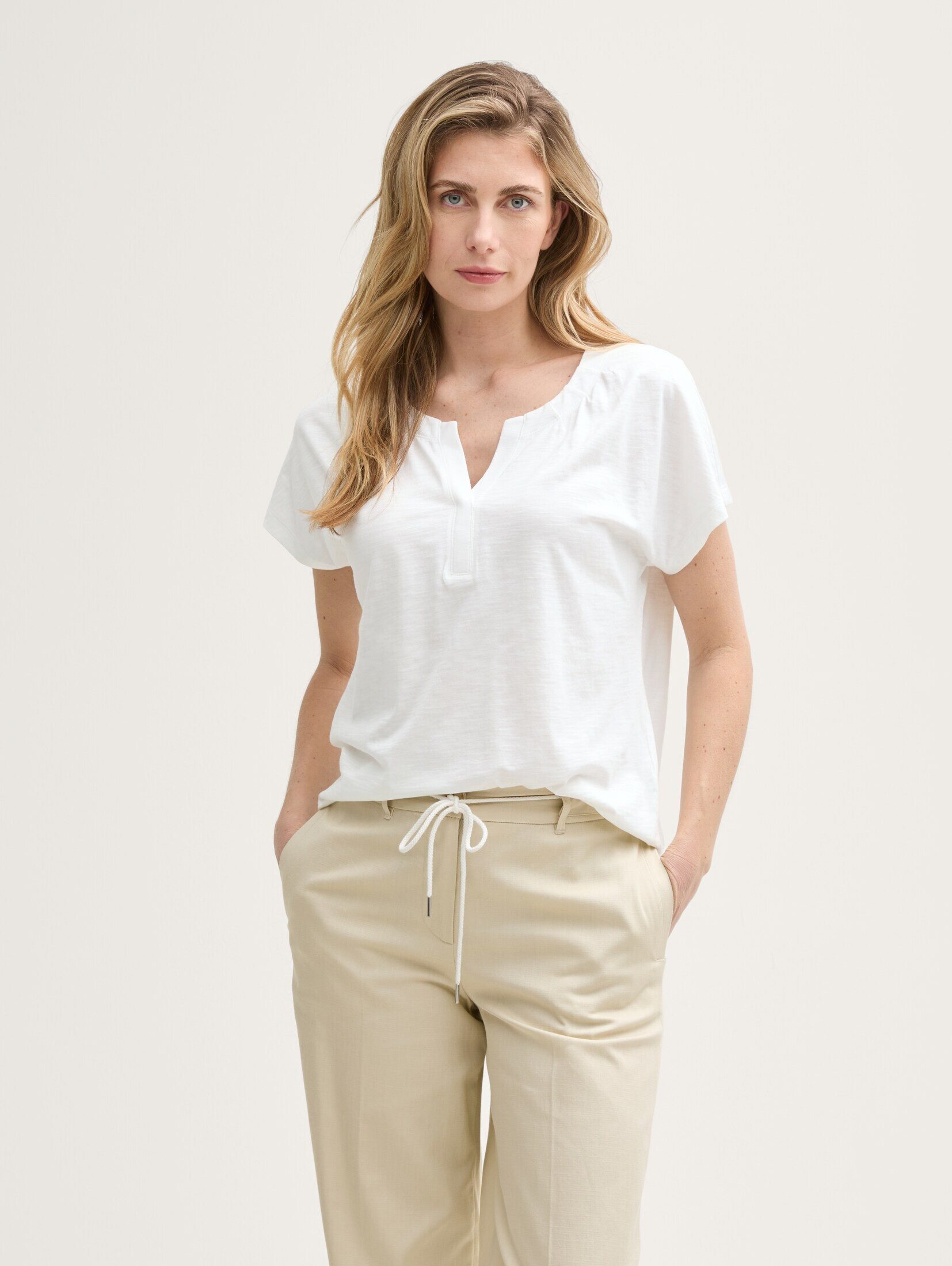 TOM TAILOR T-Shirt T-Shirt mit Falten-Details günstig online kaufen