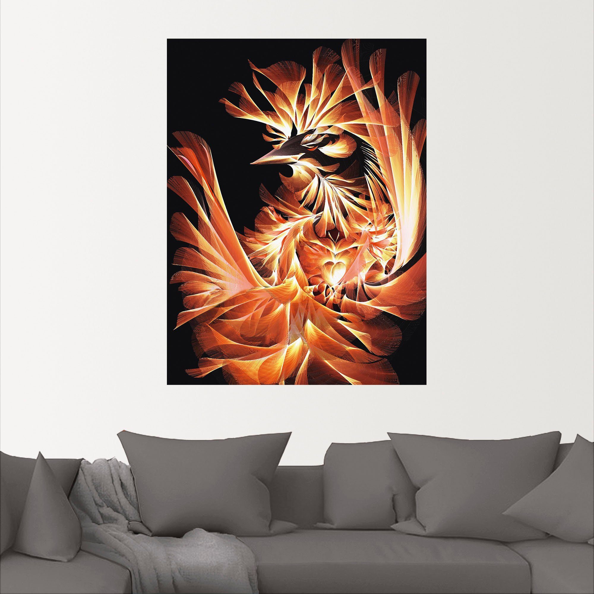Artland Wandbild »Geburt des Feuervogels«, Animal Fantasy (1 Stück), in vielen Größen & Produktarten - Alubild / Outdoorbild für den Außenbereich, Leinwandbild, Poster, Wandaufkleber / Wandtattoo auch für Badezimmer geeignet-kaufen