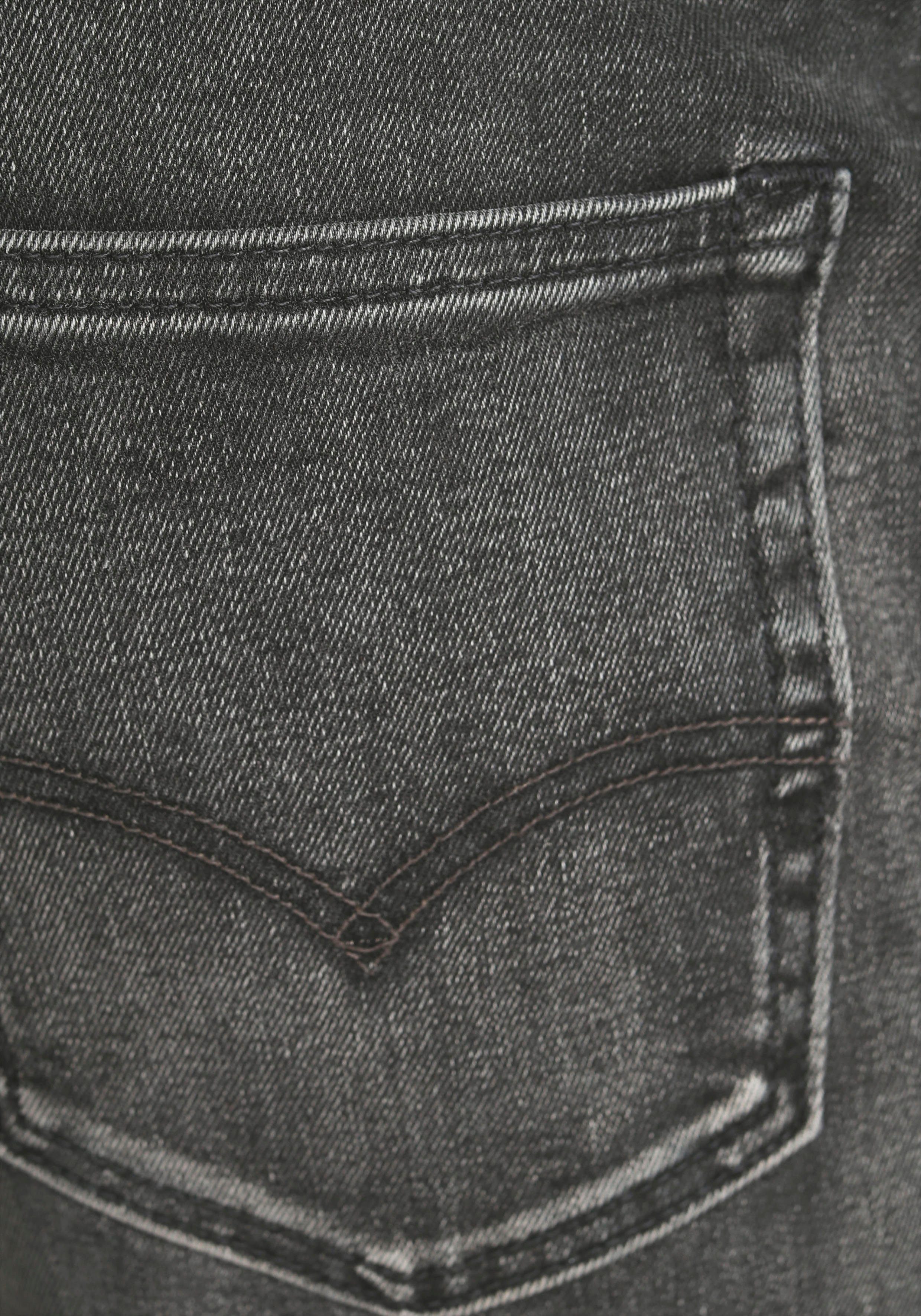 Levi's® Tapered-fit-Jeans 512 Slim Taper Fit BLACK mit DARK Z1750 DESTR Markenlabel