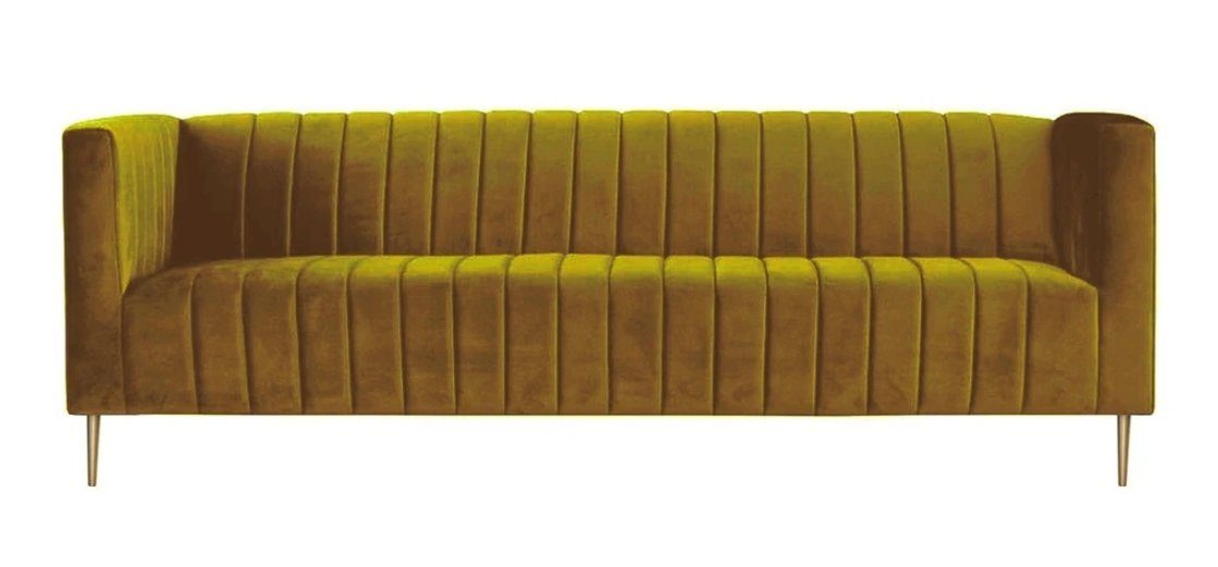 JVmoebel Sofa Stilvolle gelbe Couch moderner Dreisitzer Designer Möbel Neu, Made in Europe