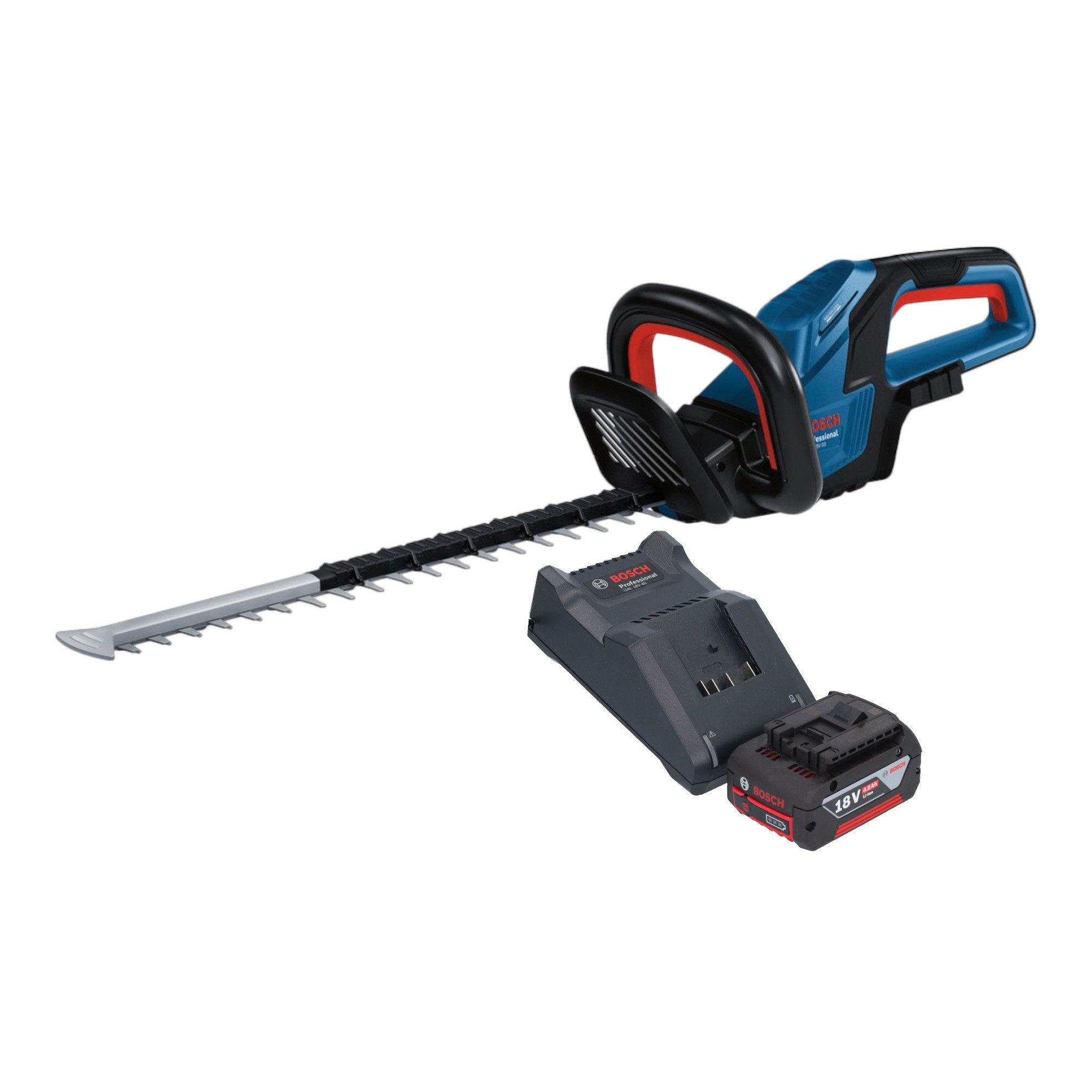 Bosch Professional Akku-Heckenschere GHE 18V-50 Professional 18 V 50 cm + 1x Akku 4,0 Ah + Ladegerät