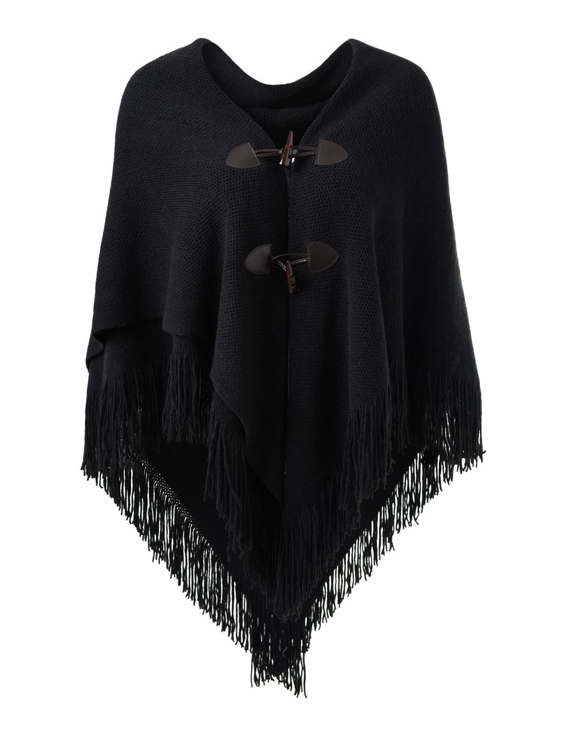 Oemmn Poncho Damen, Kuscheliger Oversize Cape Schal mit offener Front (1-St) Weicher Schulterumhang für Herbst und Winter
