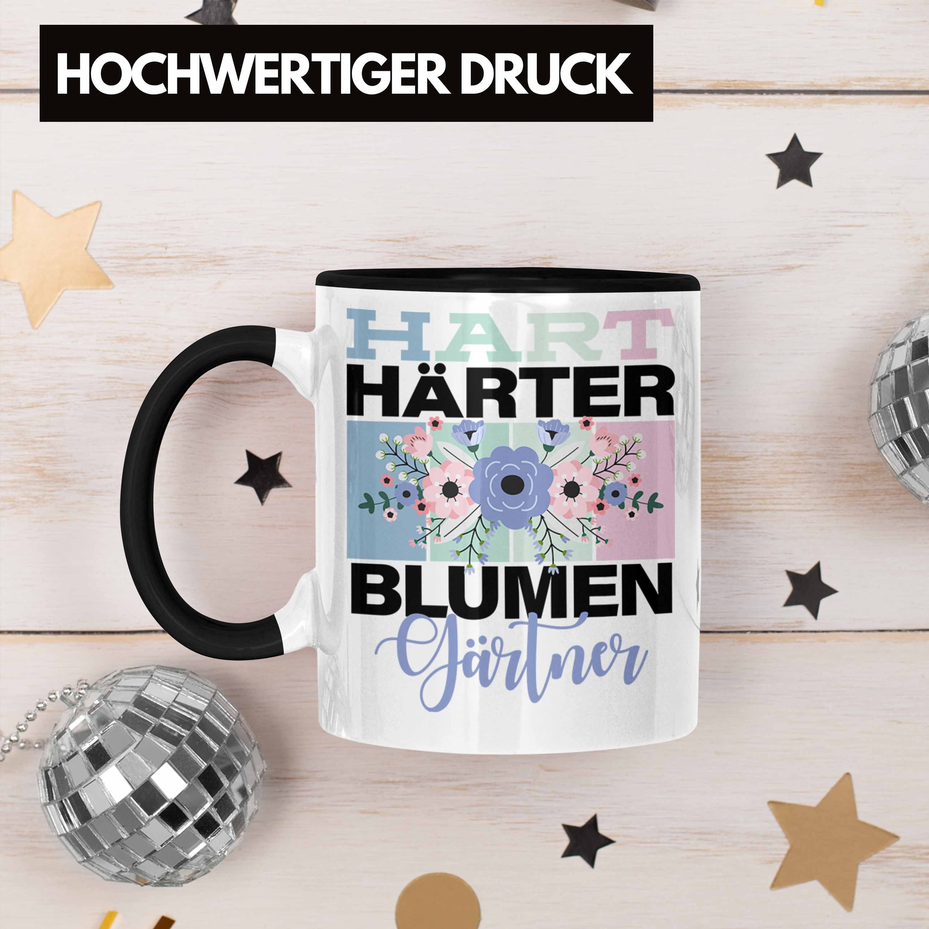 "Hart Geschenkidee Tasse Trendation Lustige Blume Schwarz für Härter Spruch Blumengärtner Tasse