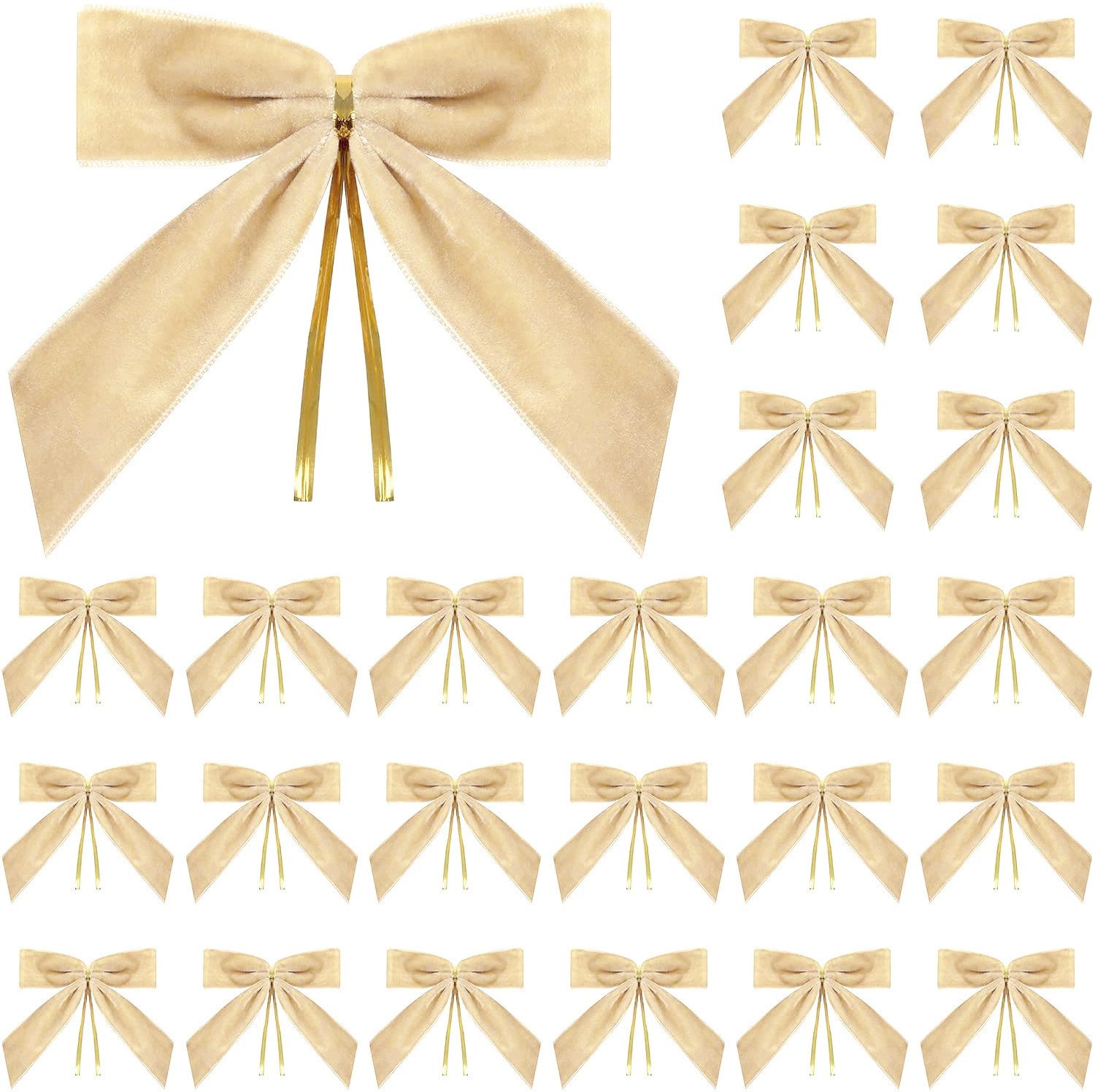 CLTYQ Weihnachtsbaumschleife 24 Samtschleifen für Weihnachtsbaum, Girlande, Zaun, Haustür (24-tlg), Perfekt, um Ihrer Weihnachtsdeko einen eleganten Akzent zu verleihen