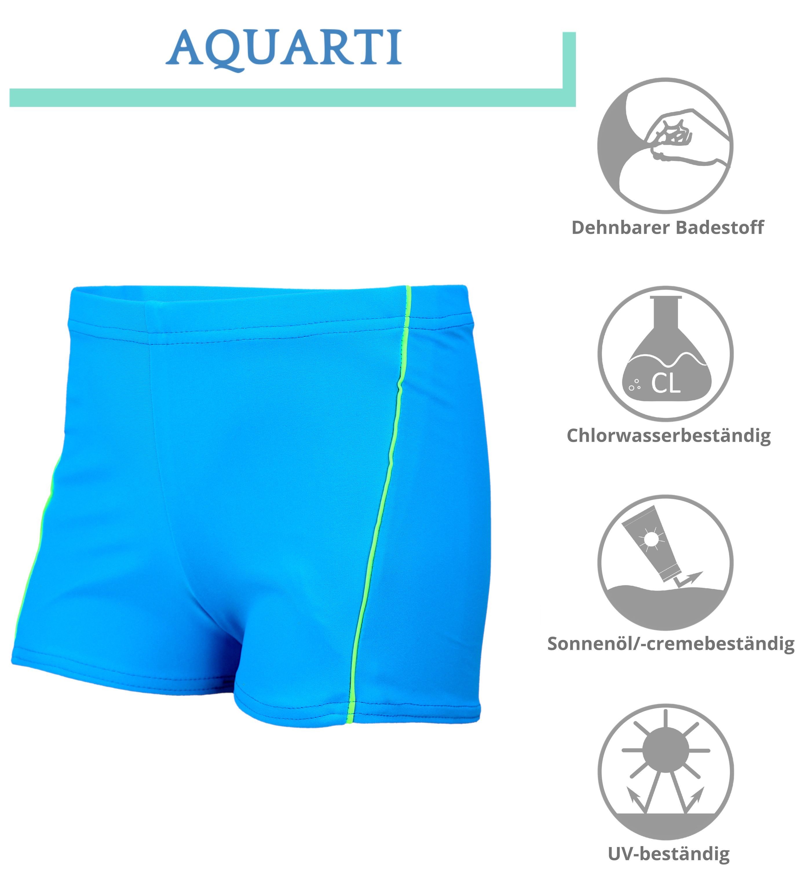 Aquarti Badehose Aquarti Jungen Badehose Gestreift mit Motiven