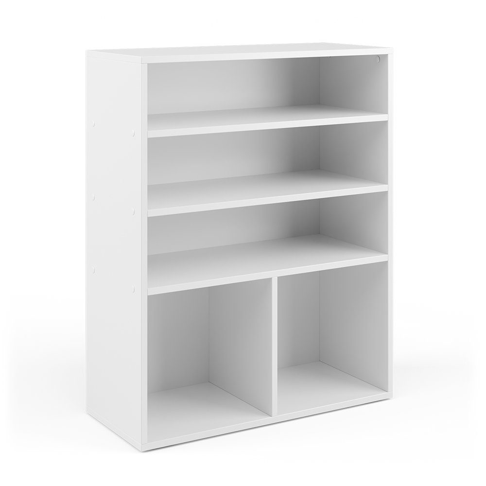 2 Weiß Bücherregal mit Vicco Standregal Regal Faltboxen