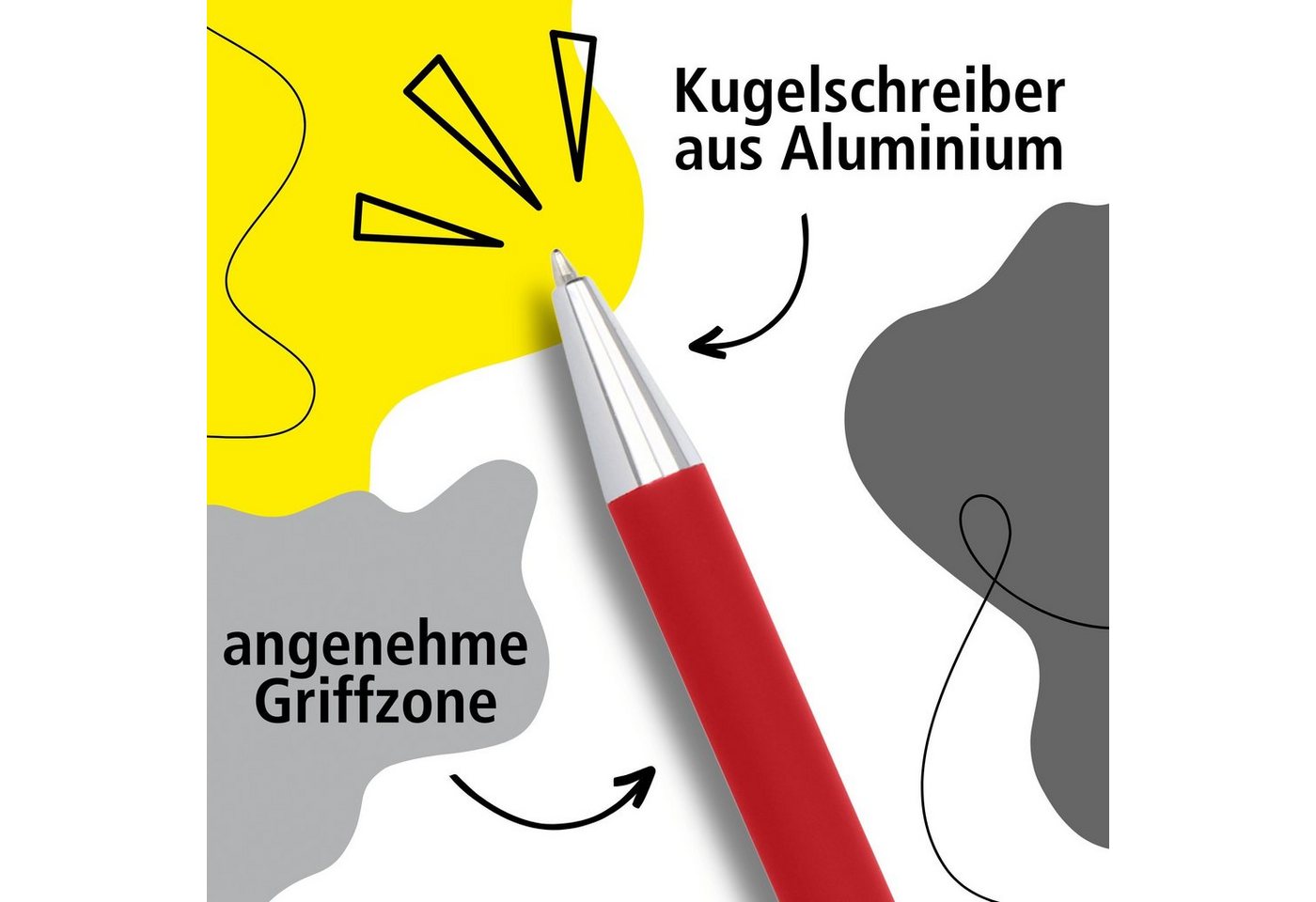 Thumbnail - Online Pen Kugelschreiber Soft Metal Druckkugelschreiber, aus Aluminium, mit Softtouch-Feeling