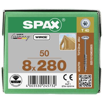 SPAX Schraube SPAX 0251010802805 Holzschraube 8 mm 280 mm T-STAR plus Stahl WIRO