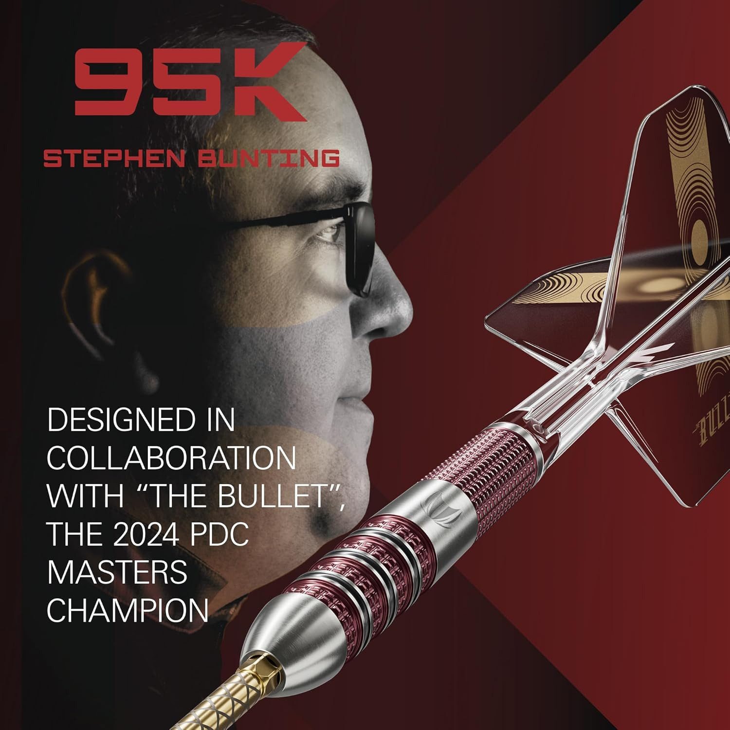 TARGET DARTS Dartpfeil Target Darts Stephen Bunting 95K Steel Tip Dart Set, 18G 95% Wolfram