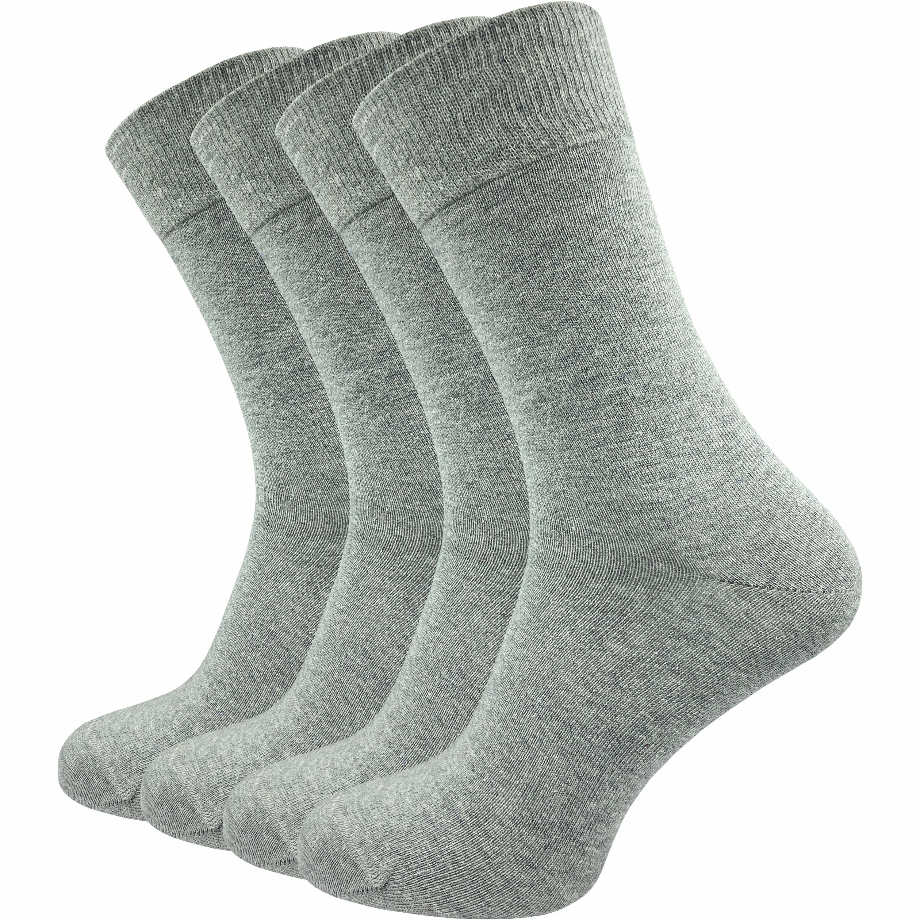 GAWILO Businesssocken aus hochwertiger Bio Baumwolle, handgekettelt, beste Qualität (4-Paar) plastikfreier Versand mit DHL hellgrau