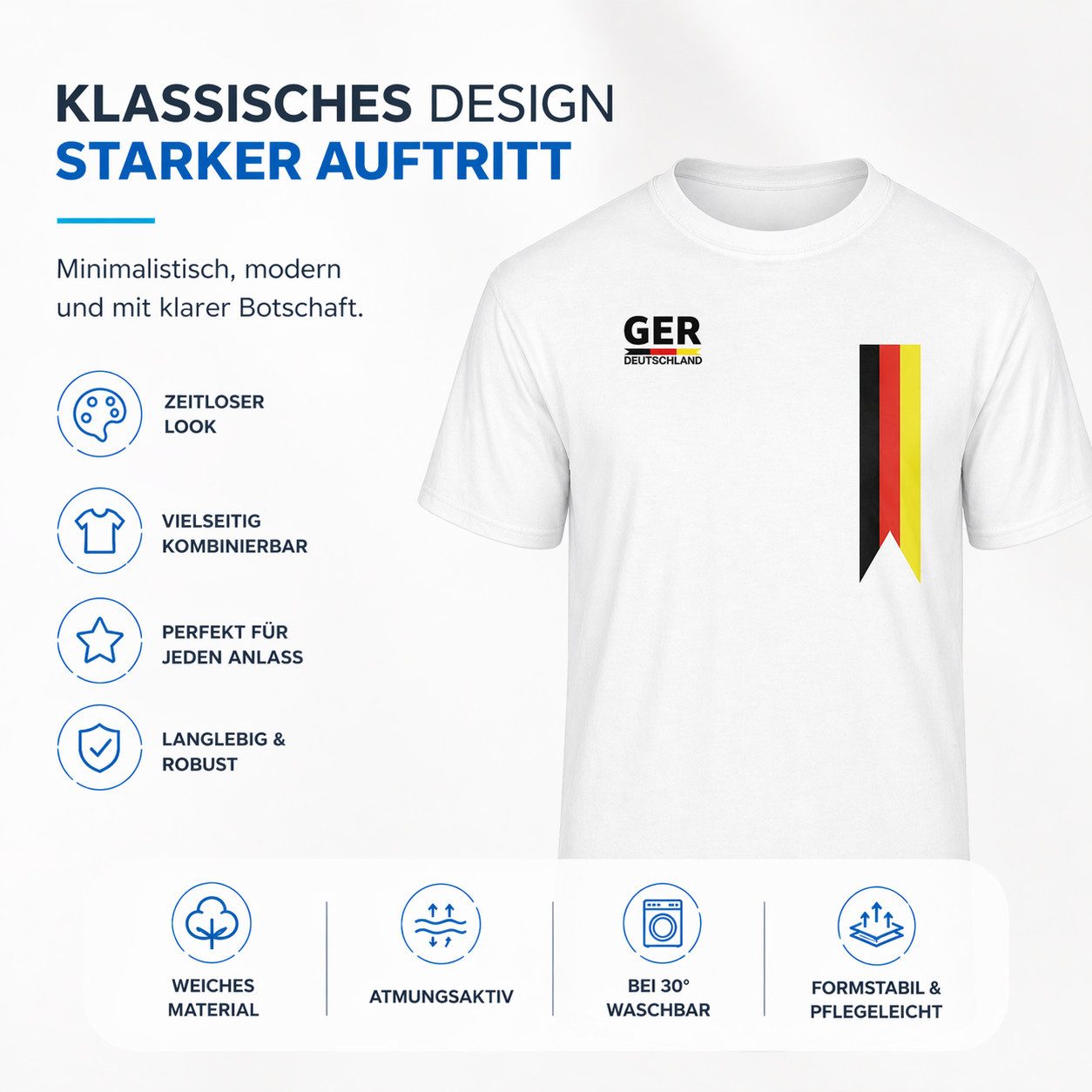 Outdoorn Fußballtrikot Deutschland T-Shirt WM 2026 – Fußball Weltmeisterschaft Shirt Flagge