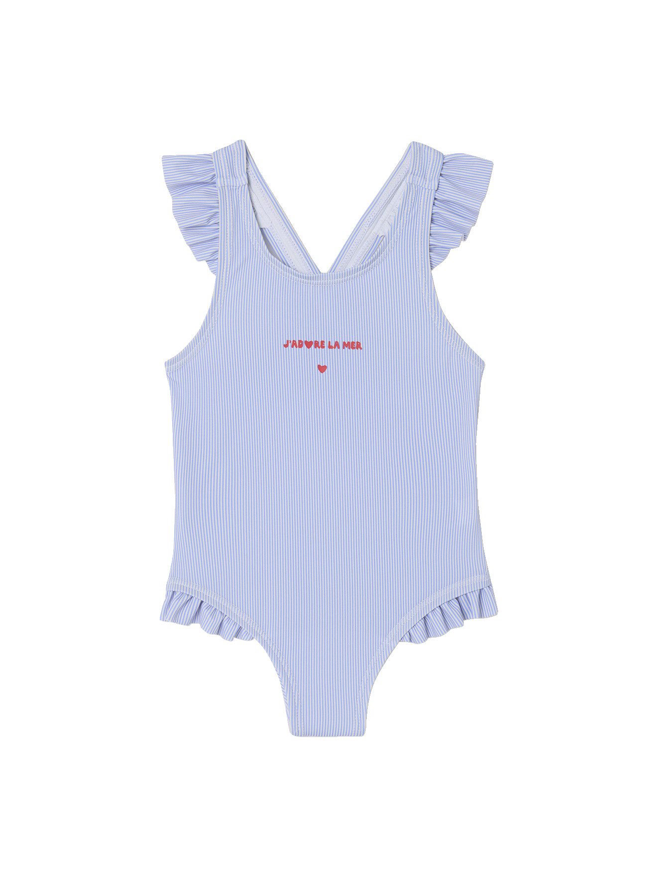 vertbaudet Badeanzug Gestreifter Mädchen Baby Badeanzug