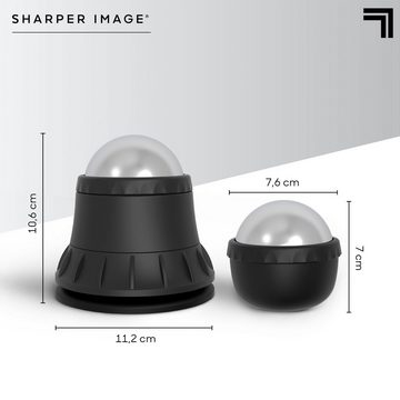 Sharper Image Massageball Kalte Ganzkörper Fitness-Massagekugel, mit Griff- und Saughalterung