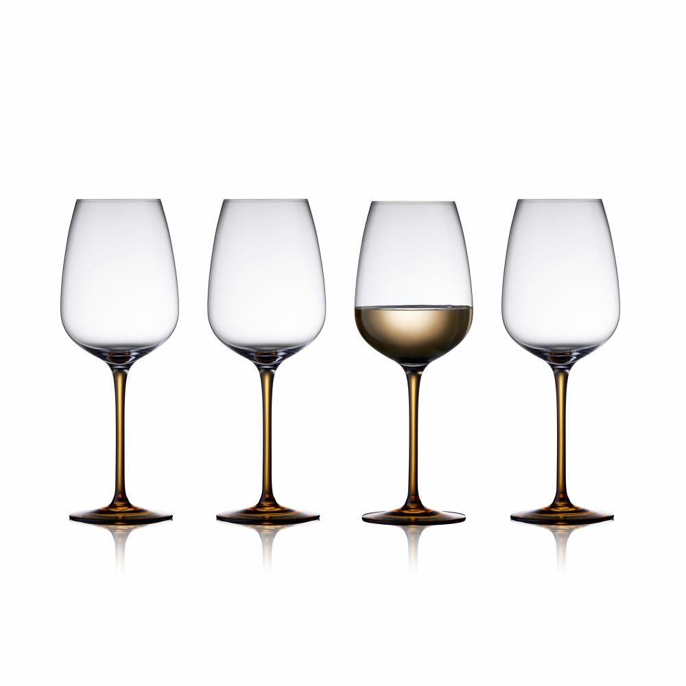 LYNGBY-GLAS Weinglas Vienna Amber 4er Set, 530 ml, Glas