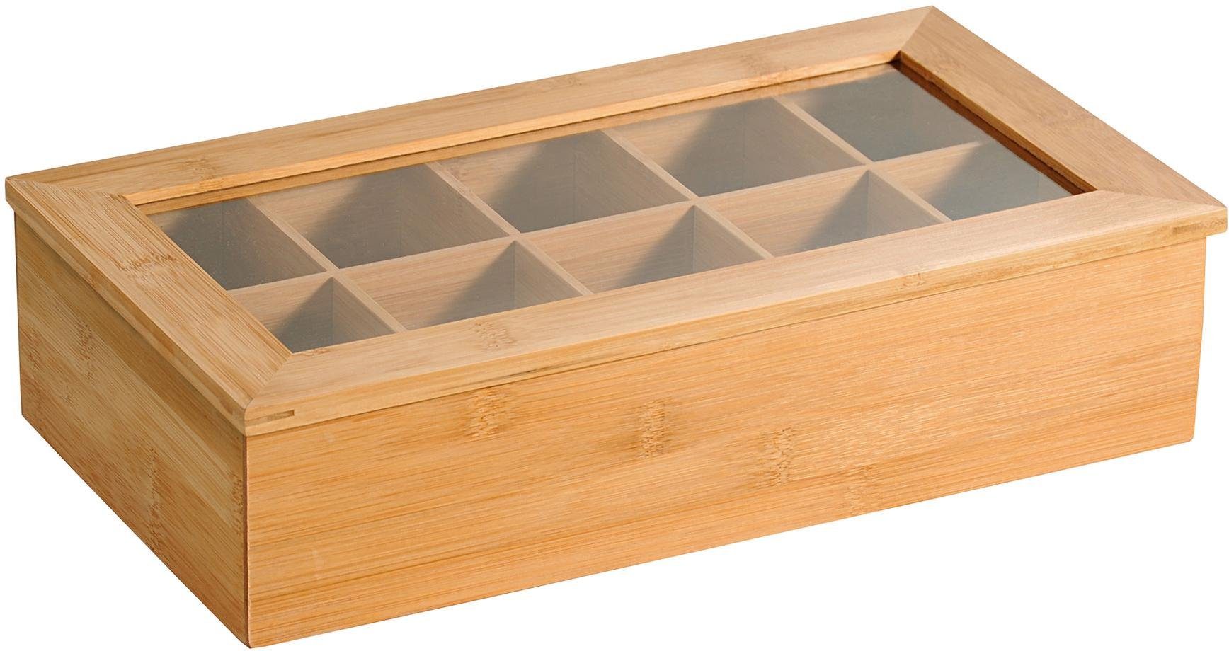 KESPER® Teebox, Bambus, (1-tlg), mit 10 Fächern