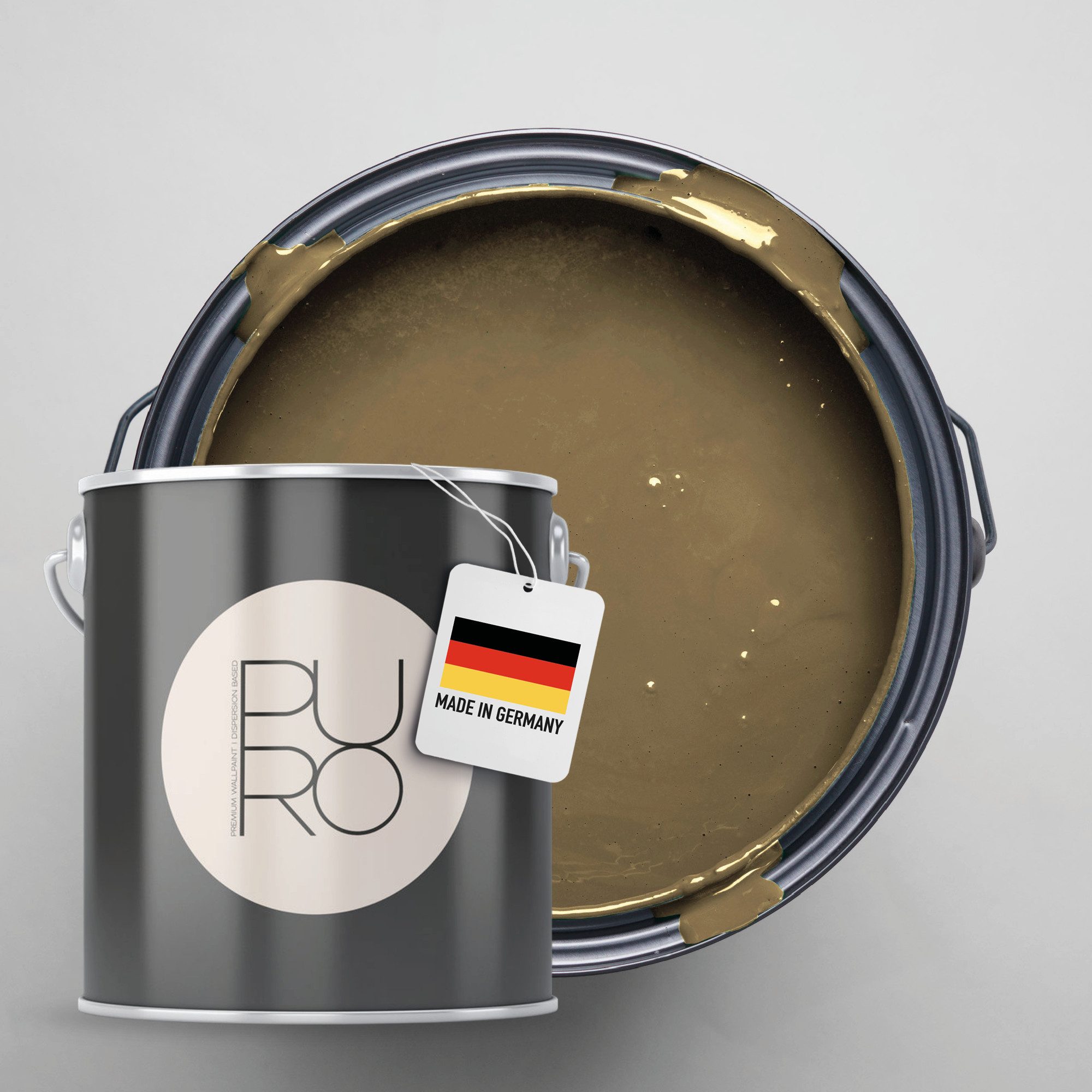 A.S. Création Wandfarbe Premium Innenwandfarbe PURO Tuchmatt soothing brown, ideal für Wohnzimmer, Schlafzimmer, Flur und Küche, Farbwelt Braun