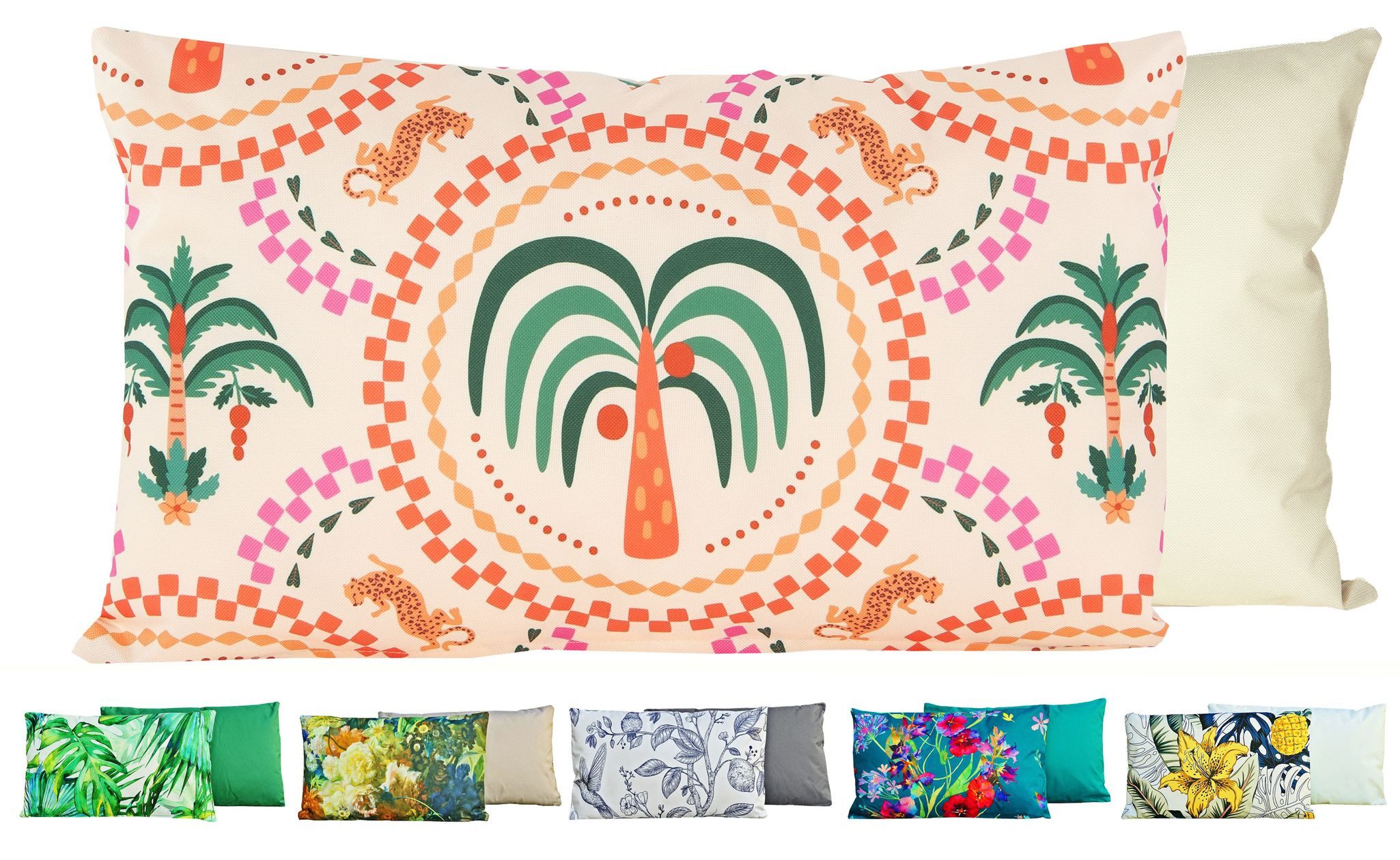 JACK Dekokissen Outdoor Lounge Kissen 30x50cm Motiv inkl. Füllung, mit Lotus-Effekt, Robust, strapazierfähig, für Innen & Außen geeignet