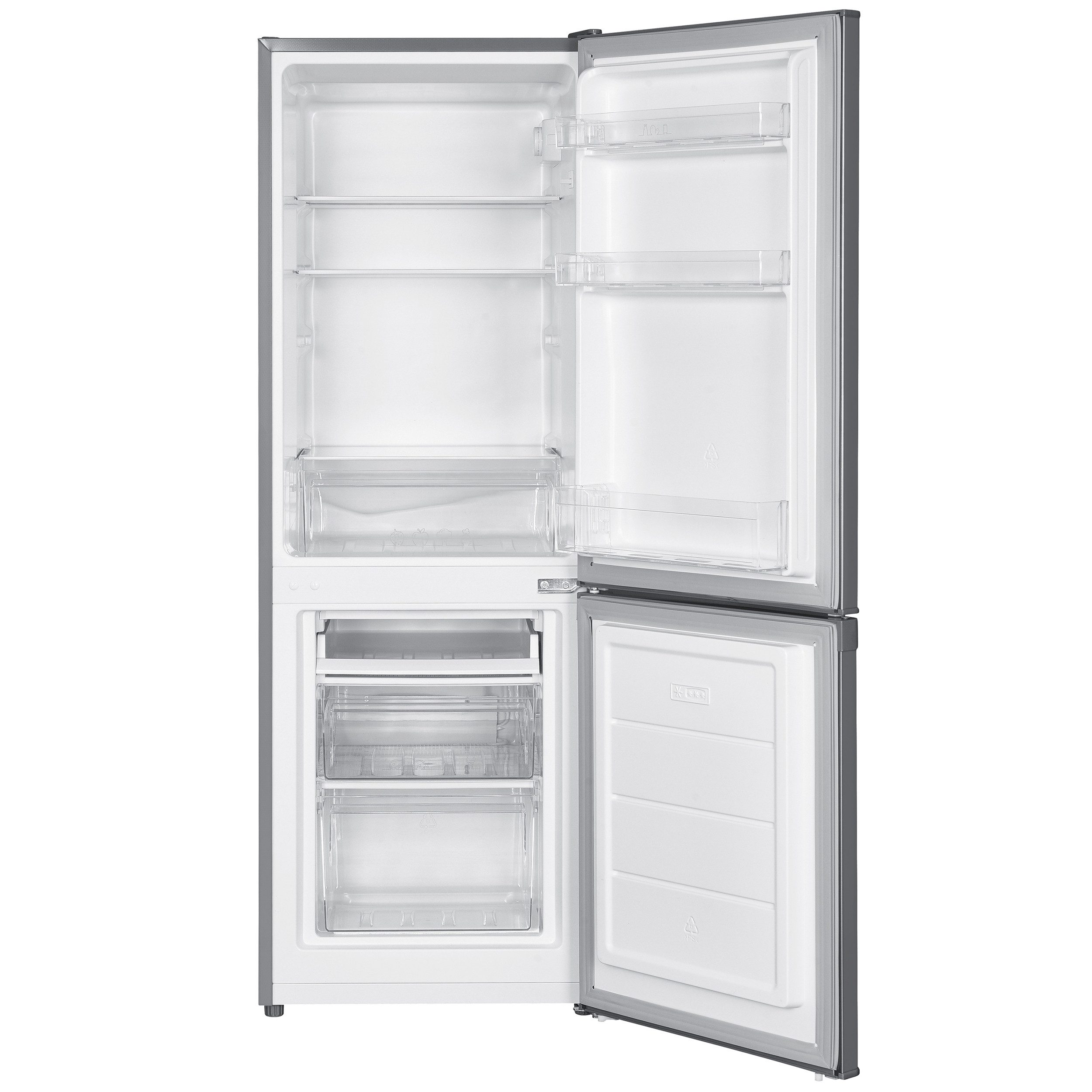 homeX Kühl-/Gefrierkombination CFS1110-S, 142.5 cm hoch, 49.5 cm breit, 173 Liter Nutzinhalt, Kühlschrank mit Gefrierfach, freistehend, groß