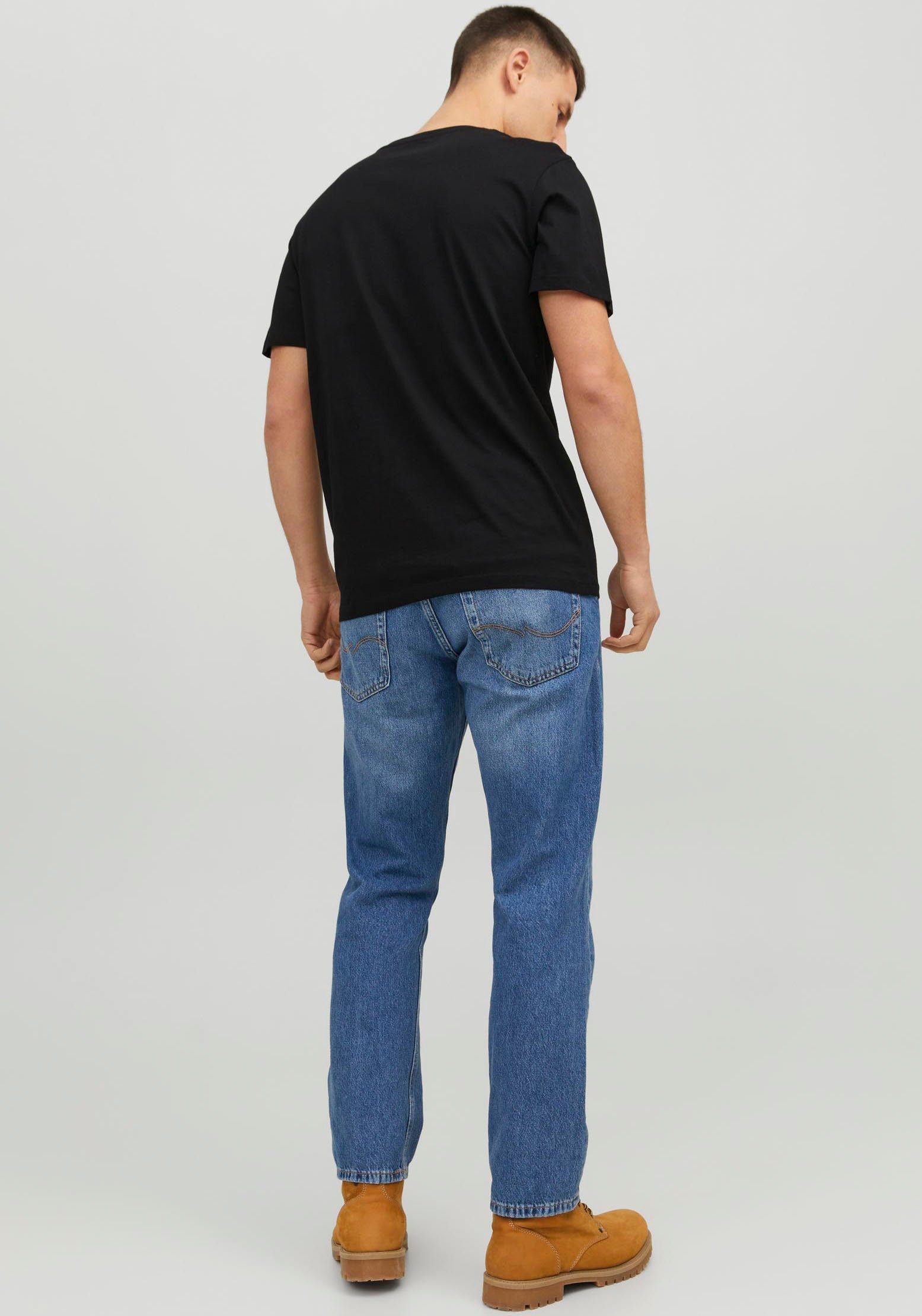 Jack & Jones Rundhalsshirt JJELOGO SN TEE AW23 SS COL Black 2 O-NECK