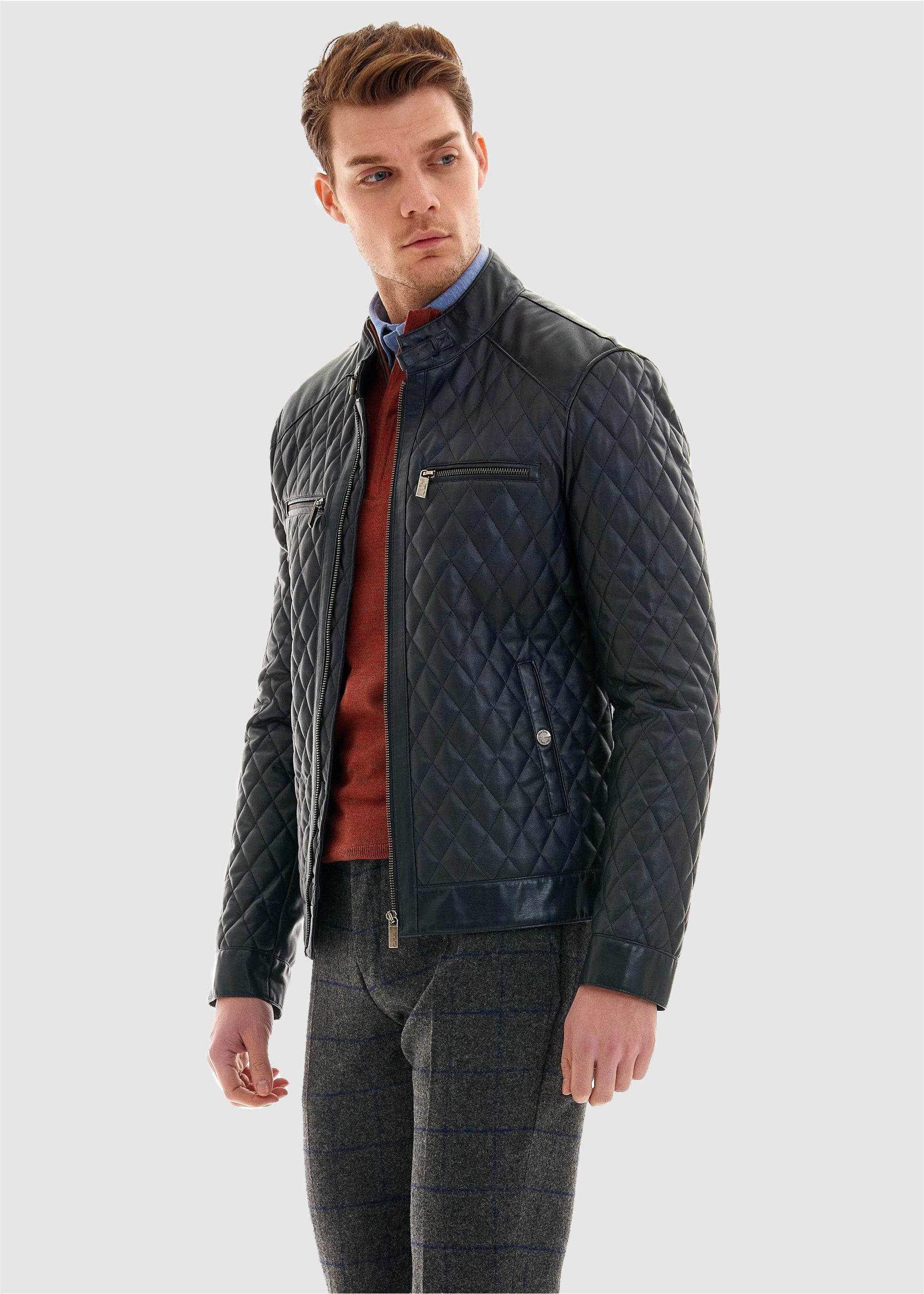 Pierre Cardin Lederimitatjacke mit tollem Steppmuster