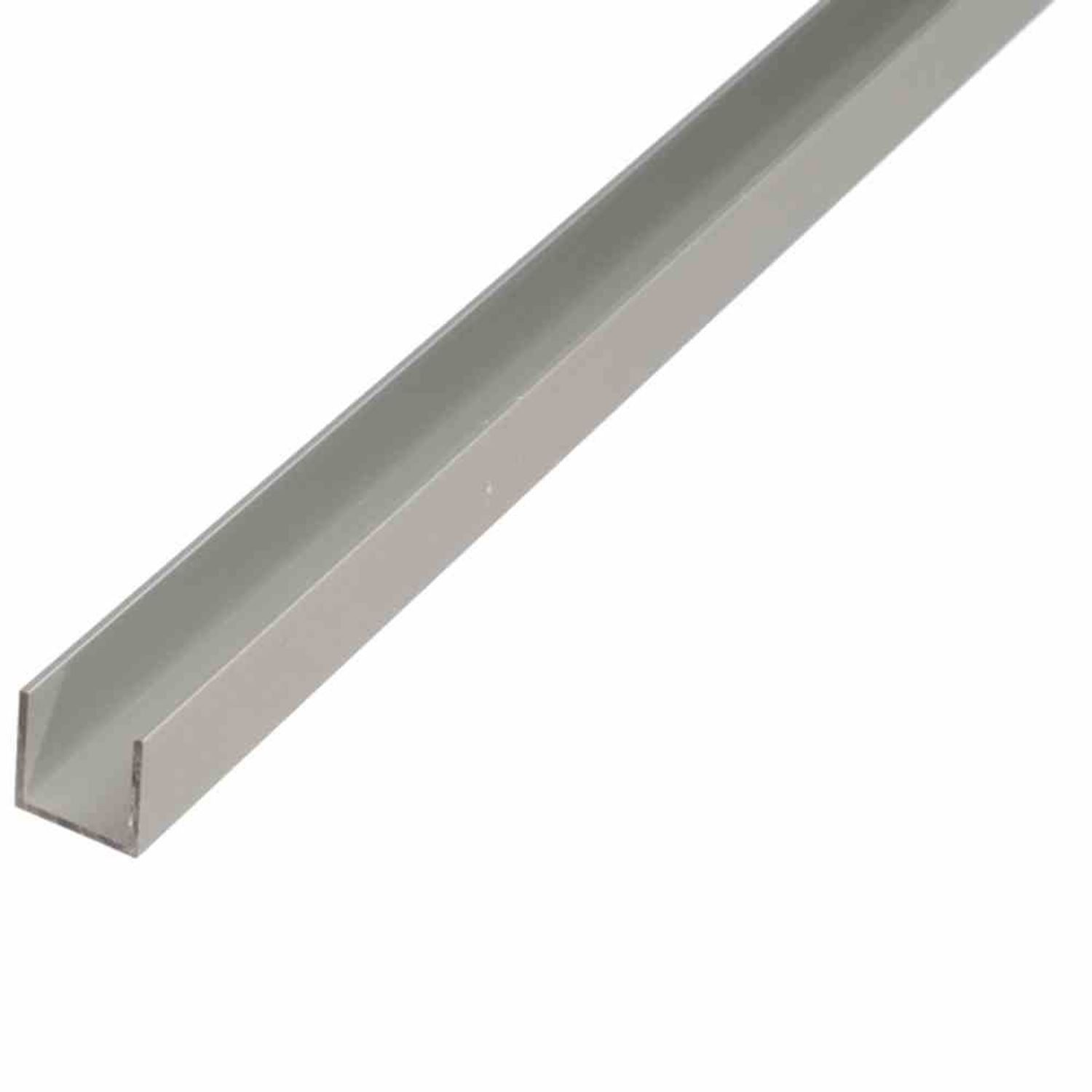 Alberts Winkelprofil U-Profile silber-eloxiert 20 x 10 x 1,5 mm Aluminium, 1 m 7385