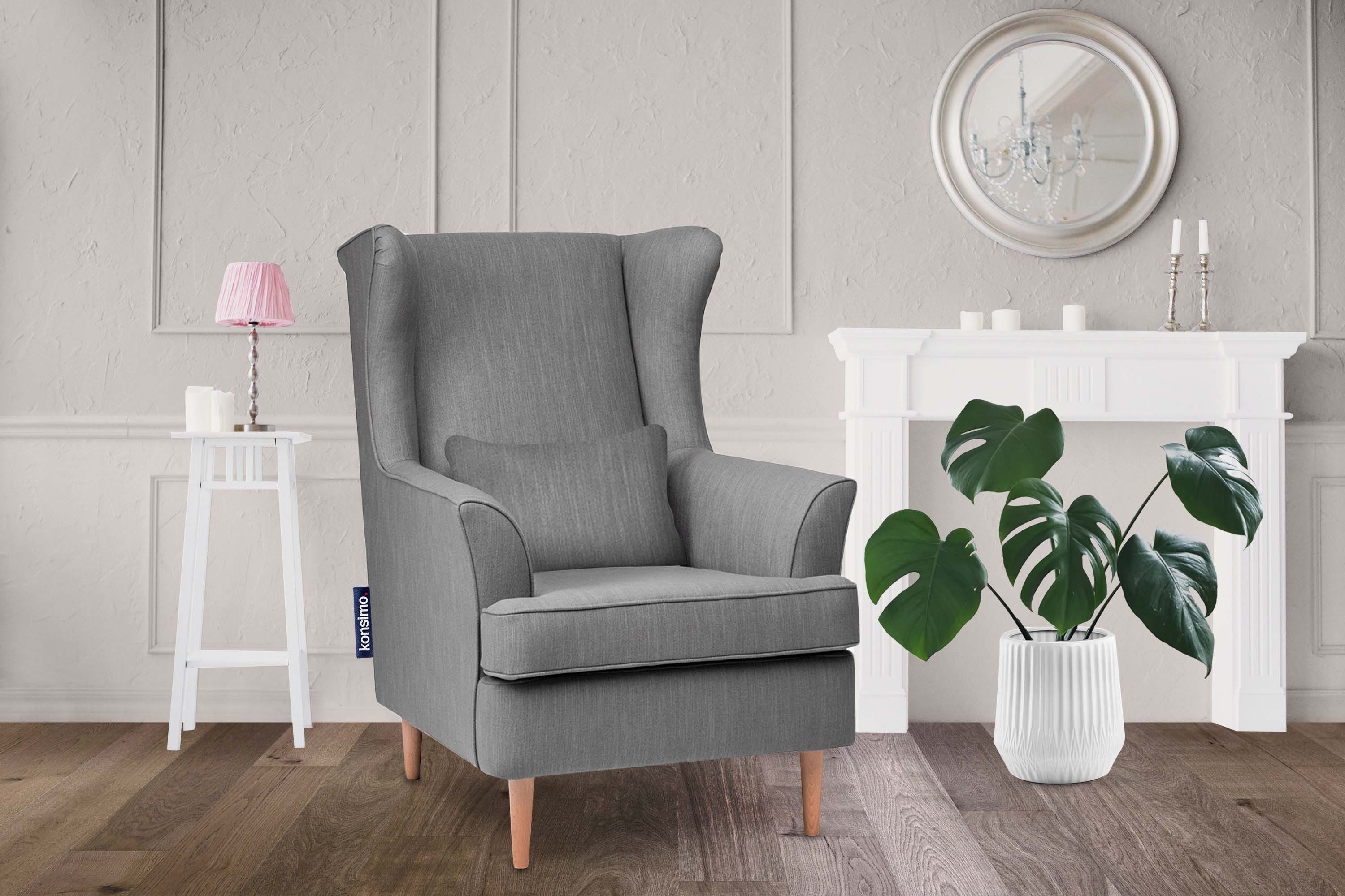 KONSIMO® Ohrensessel STRALIS Sessel, zeitloses Design günstig online kaufen