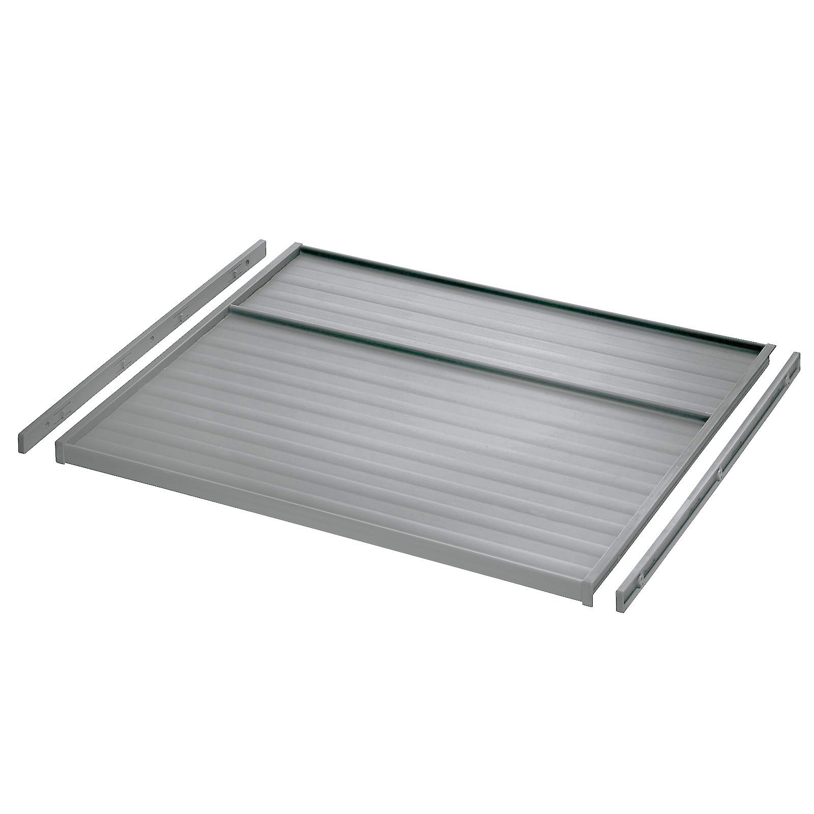 SO-TECH® Mülltrennsystem Ninka eins2vier Deckelplatte 5279.13 + Leiste 5279.11, für Korpusbreite 600 mm alugrau, Seitenstärke 16 mm