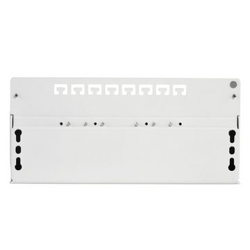 TPFNet CAT6 Desktop Patchfeld / Verteilerfeld / Patchpanel Netzwerk-Patch-Panel (0,5HE, 8 Ports, CAT6, RJ45-Ethernet, 1000 Mb/s, 1HE und 0,5HE sowie in Grau RAL 7035 oder Schwarz RAL 9005)