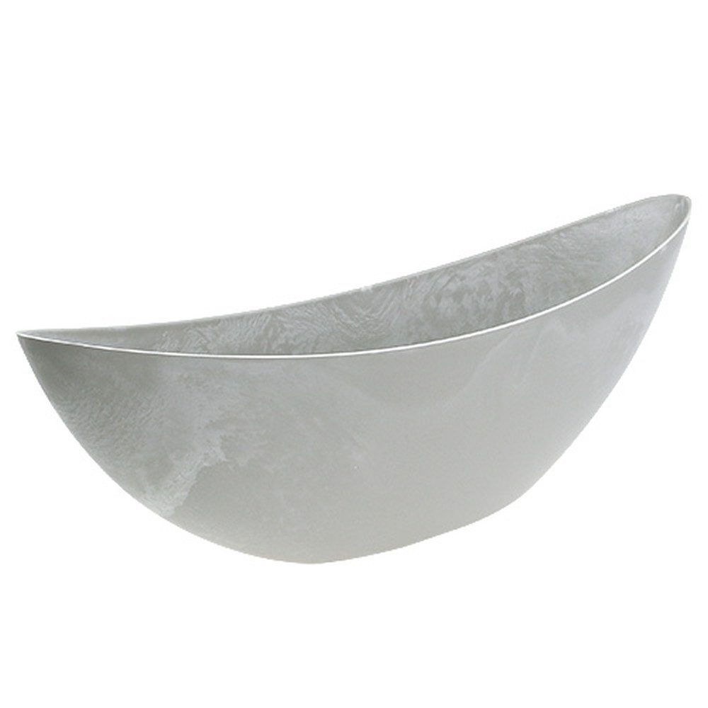 Viana Blumentopf Dekoschale Hellgrau Marmor-Optik 55,5x14cm günstig online kaufen