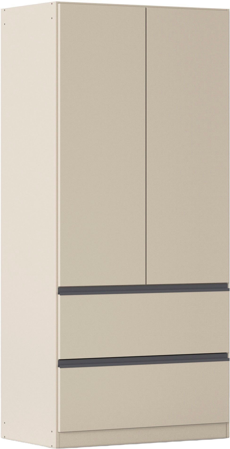 rauch Drehtürenschrank Kleiderschrank Schrank Garderobe COSTA in den Breiten 91/136/181 cm (in 3 Ausstattungen BASIC/CLASSIC/PREMIUM) viel Platz, grifflose Fron – Bild 2 von 5