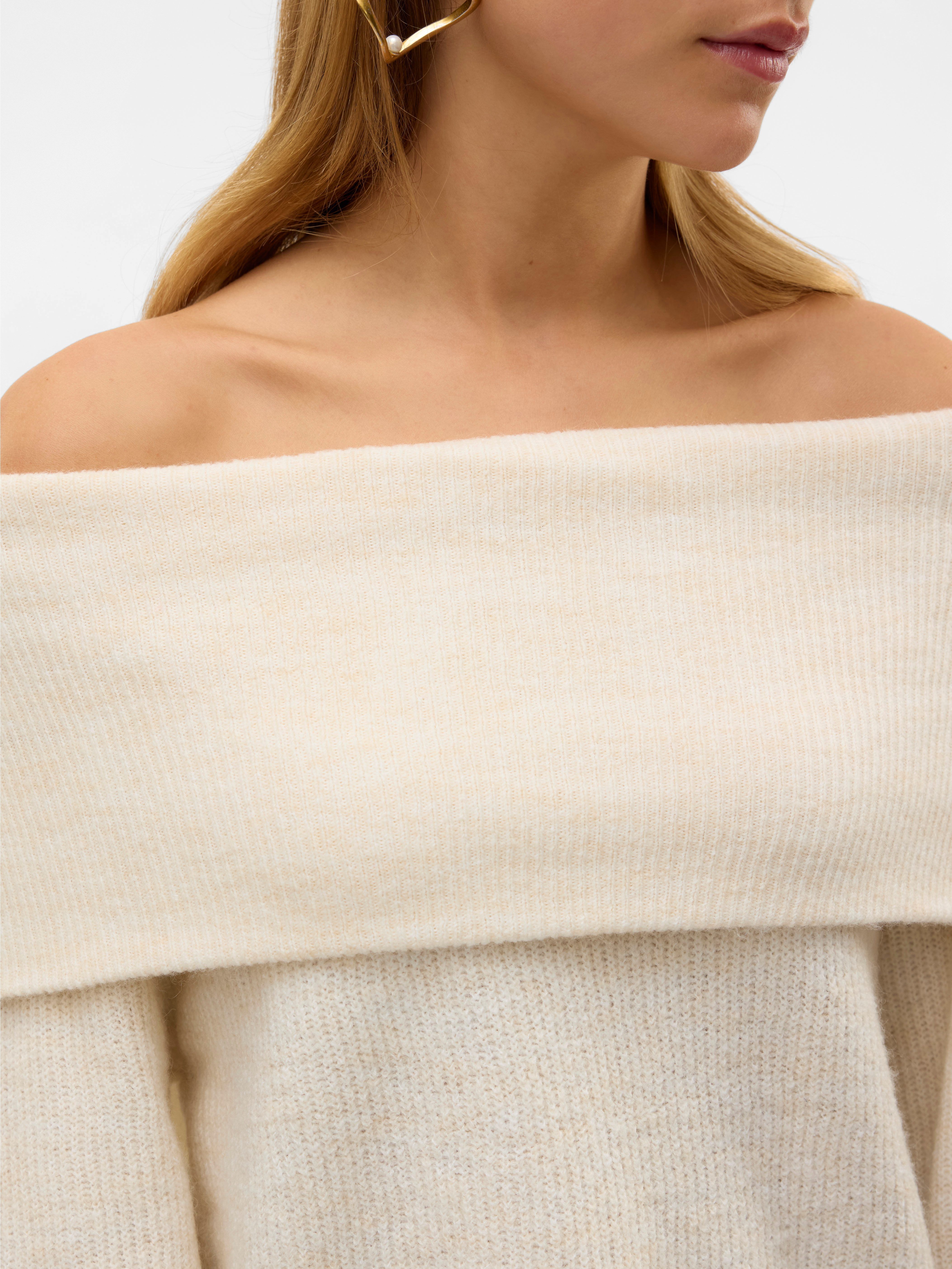 Vero Moda Strickpullover VMERA LS OFF SHOULDER PULLOVER GA NOOS