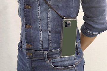 MuchoWow Handyhülle Grün - Einfarbig - Olivgrün, Handyhülle Telefonhülle Apple iPhone 11 Pro Max