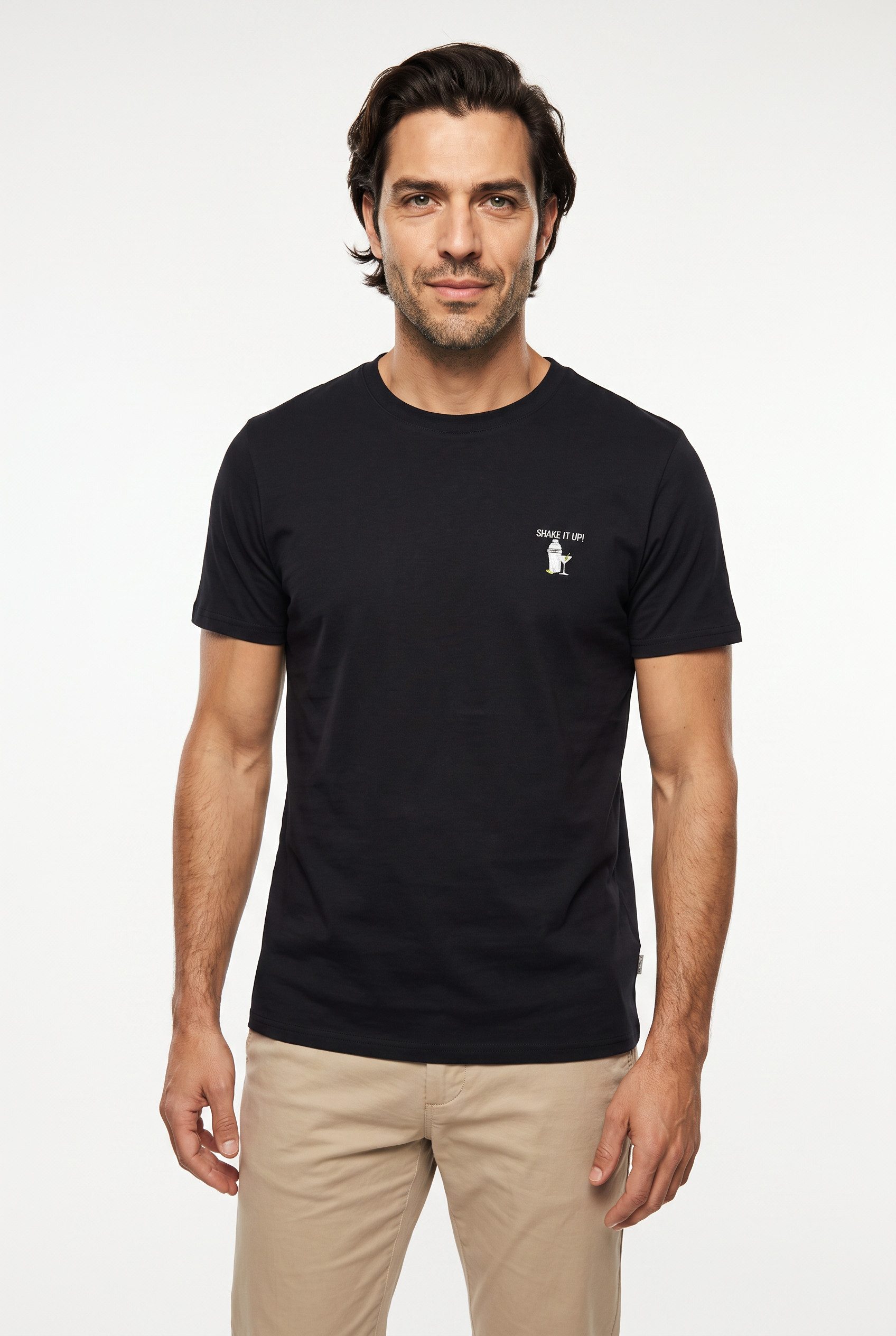 LINDBERGH T-Shirt mit Statement-Stickerei auf der Brust