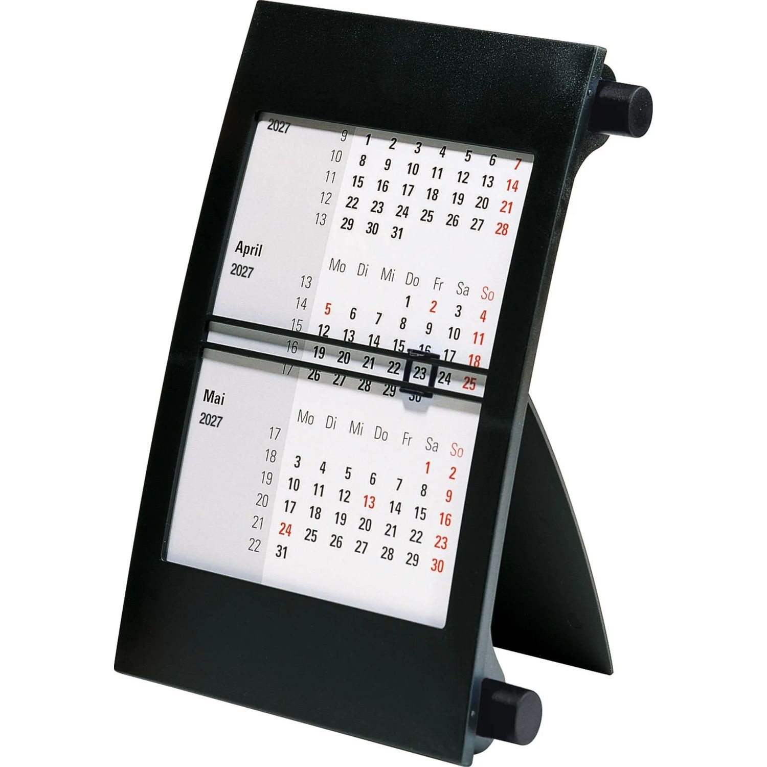 Tischkalender rido/idé 7038000907 3-Monats-Tischkalender 2027 90×120 mm, schwarz