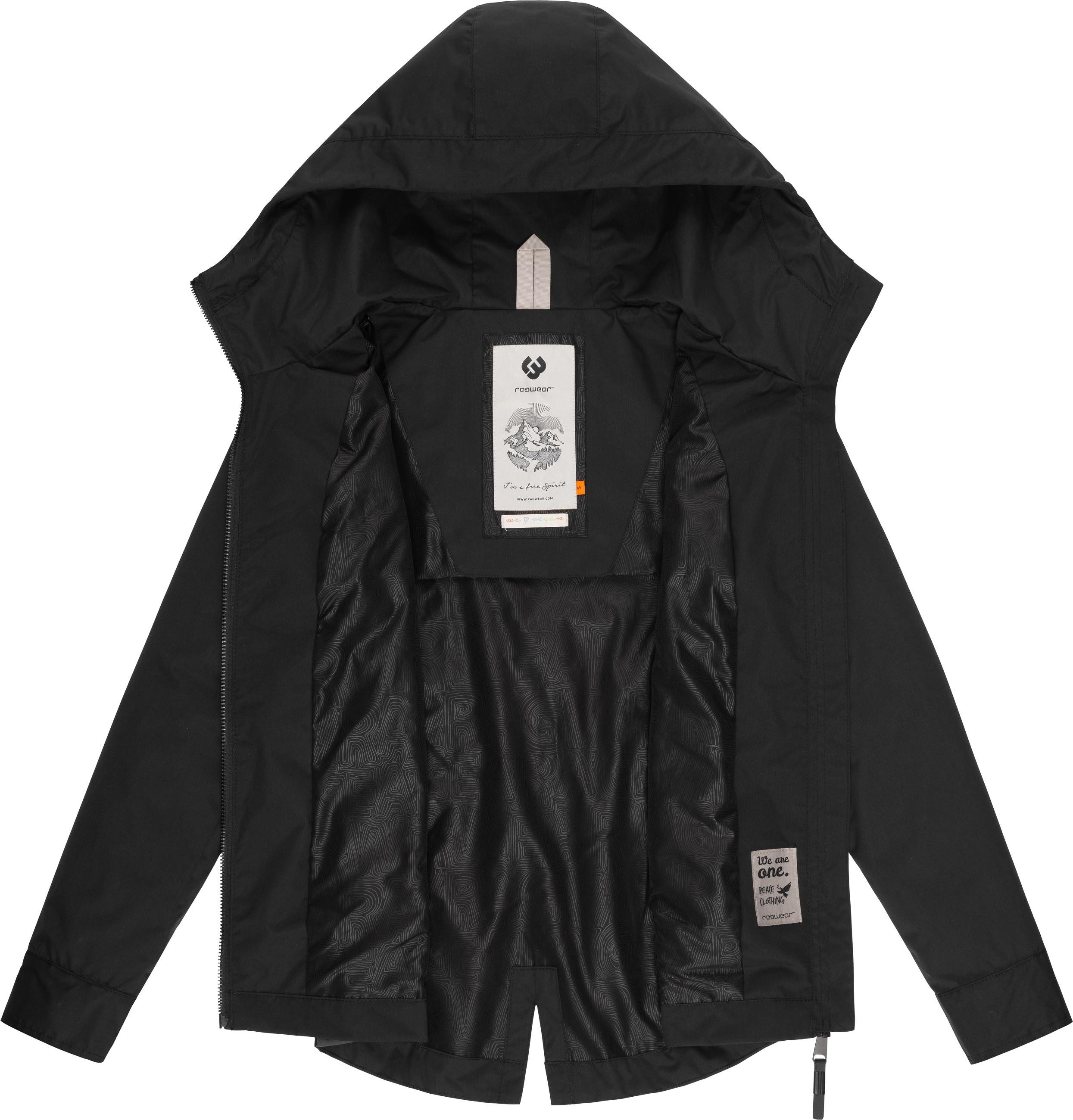 Ragwear Outdoorjacke Monade Übergang stylische Übergangsjacke mit großer Kapuze